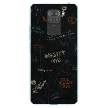 Picasee Μαύρη θήκη σιλικόνης για Xiaomi Redmi Note 9 - CONFESSION