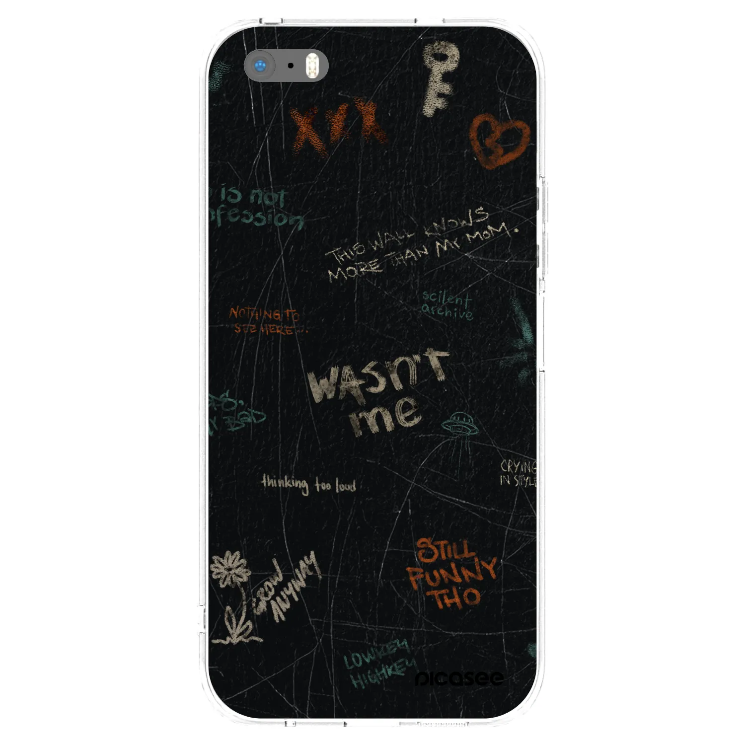 Picasee διαφανής θήκη σιλικόνης Apple iPhone 5/5S/SE - CONFESSION