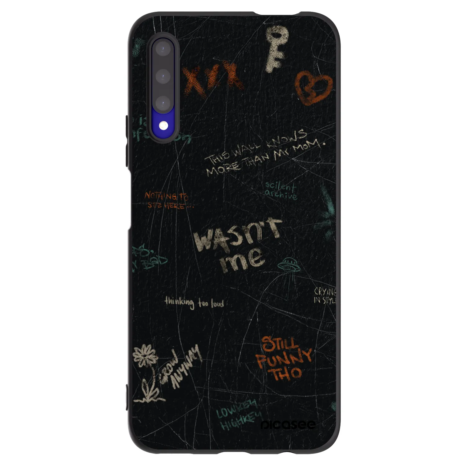 Picasee Μαύρη θήκη σιλικόνης για Honor 9X Pro - CONFESSION