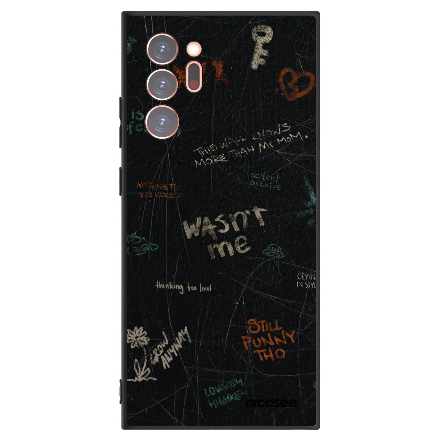 Picasee Μαύρη θήκη σιλικόνης για Samsung Galaxy Note 20 Ultra - CONFESSION