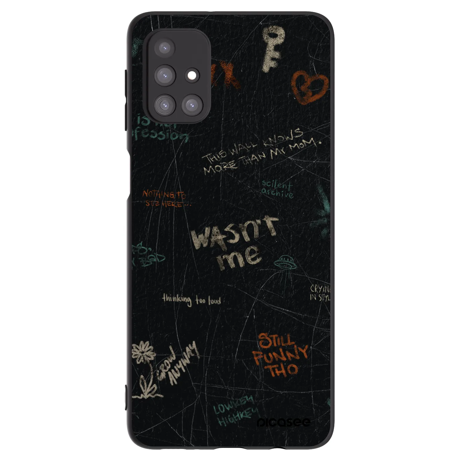 Picasee Μαύρη θήκη σιλικόνης για Samsung Galaxy M31s - CONFESSION