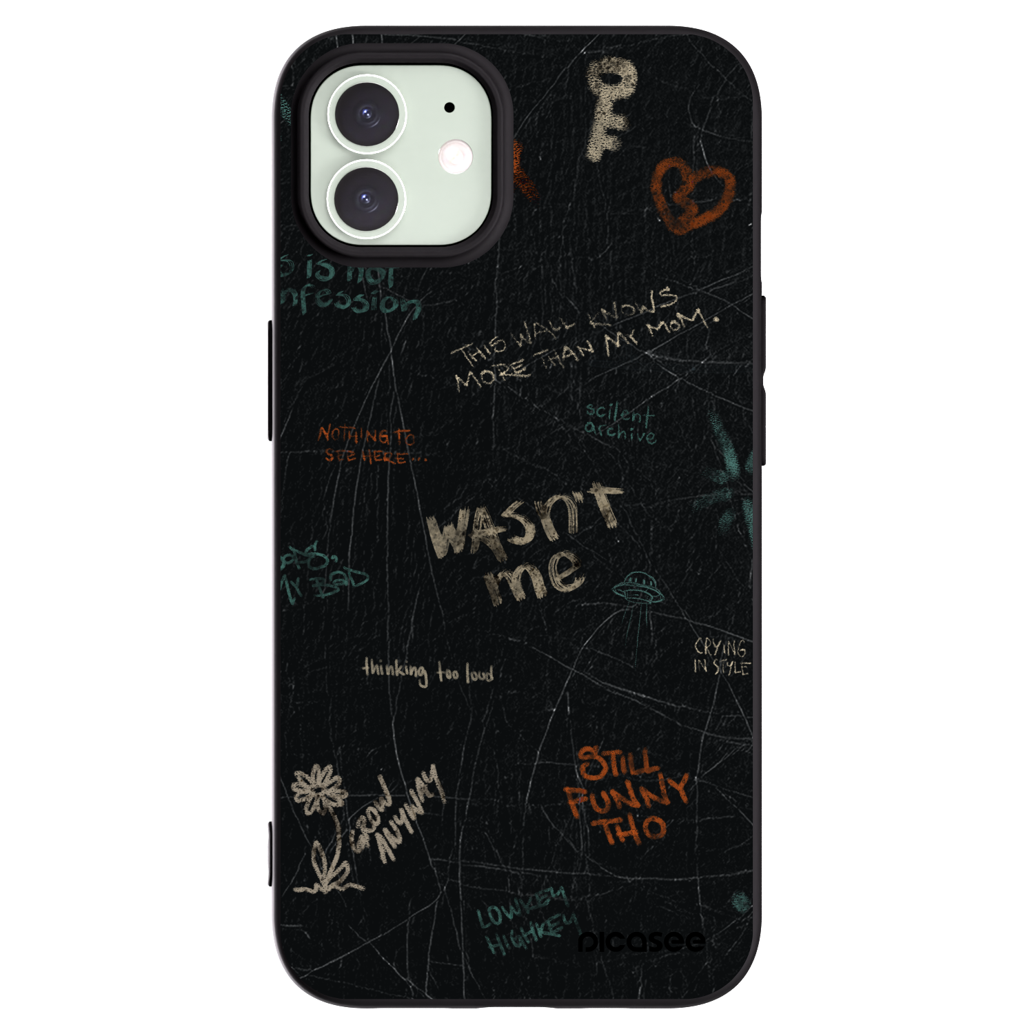 Picasee Μαύρη θήκη σιλικόνης για Apple iPhone 12 Pro - CONFESSION