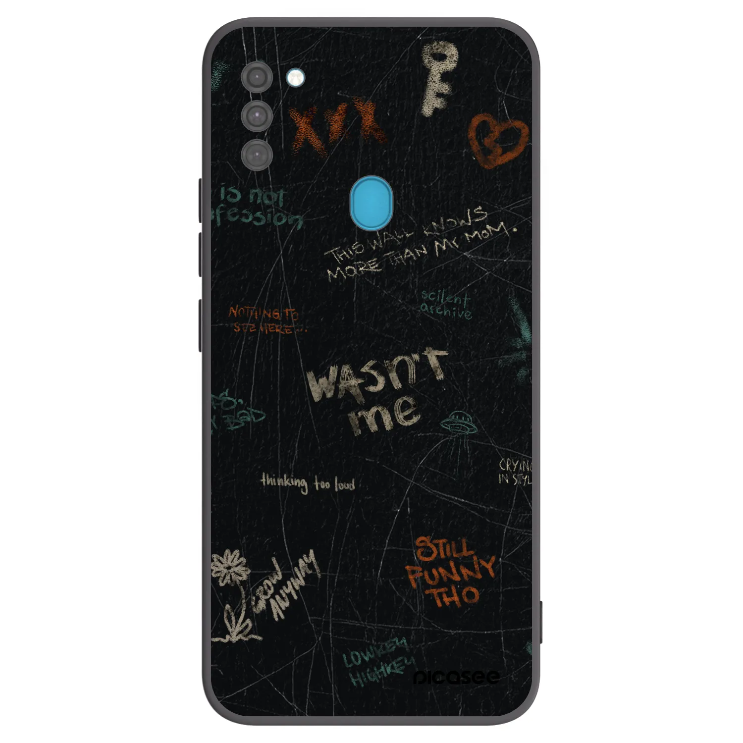 Picasee Μαύρη θήκη σιλικόνης για Samsung Galaxy M11 - CONFESSION