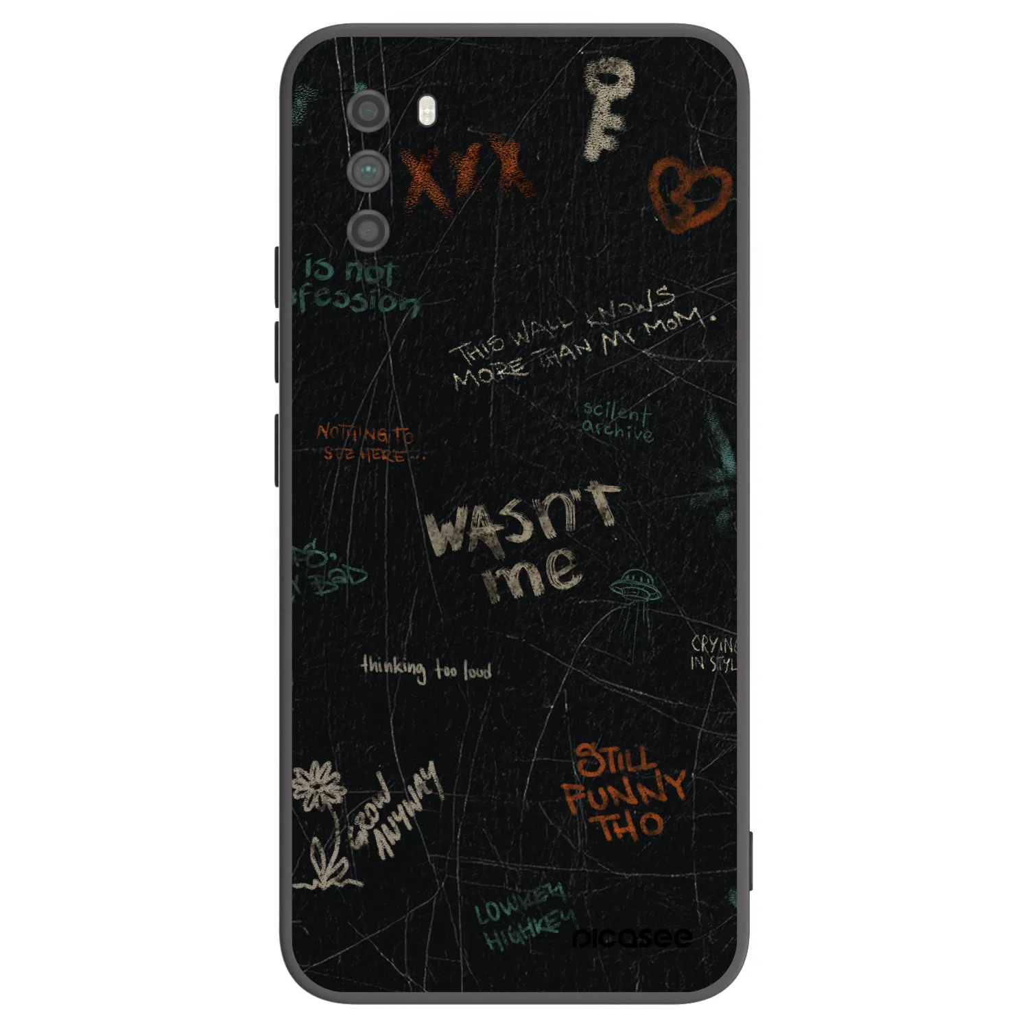 Picasee Μαύρη θήκη σιλικόνης για Xiaomi Poco M3 - CONFESSION