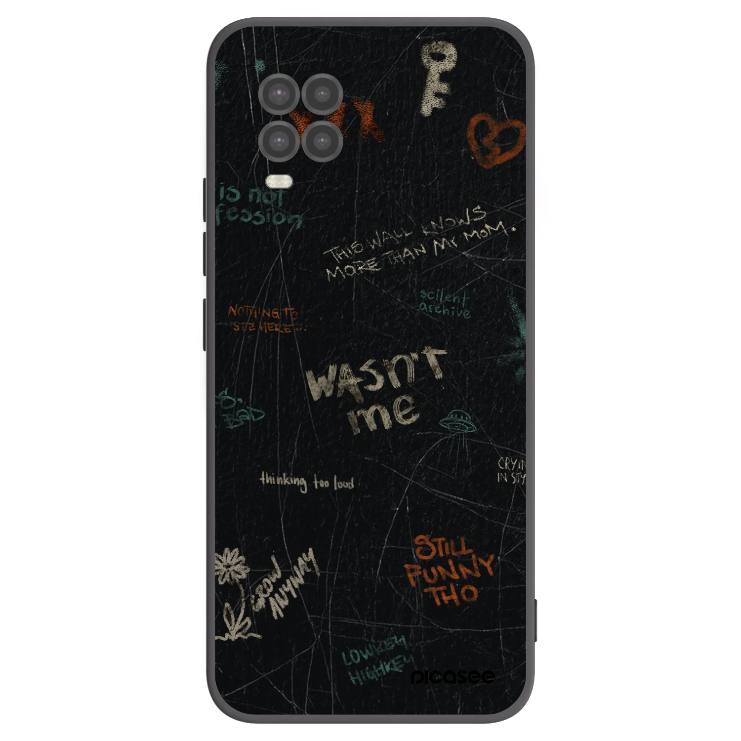 Picasee Μαύρη θήκη σιλικόνης για Xiaomi Mi 10 Lite - CONFESSION