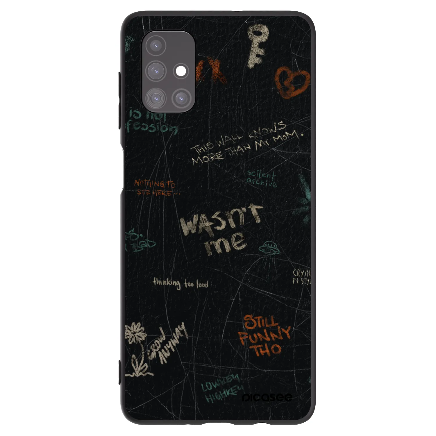 Picasee Μαύρη θήκη σιλικόνης για Samsung Galaxy M51 M515F - CONFESSION
