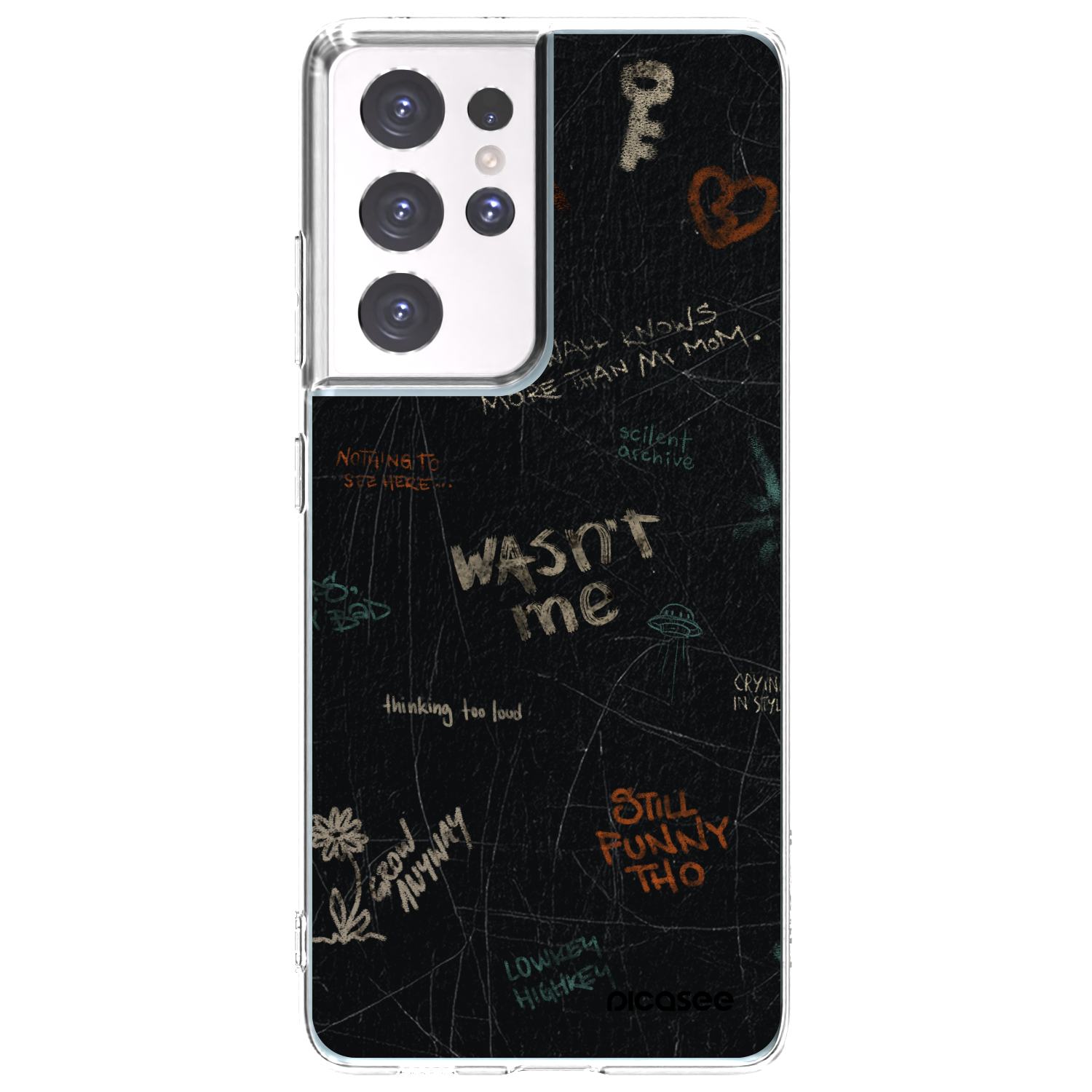 Picasee διαφανής θήκη σιλικόνης Samsung Galaxy S21 Ultra 5G G998B - CONFESSION