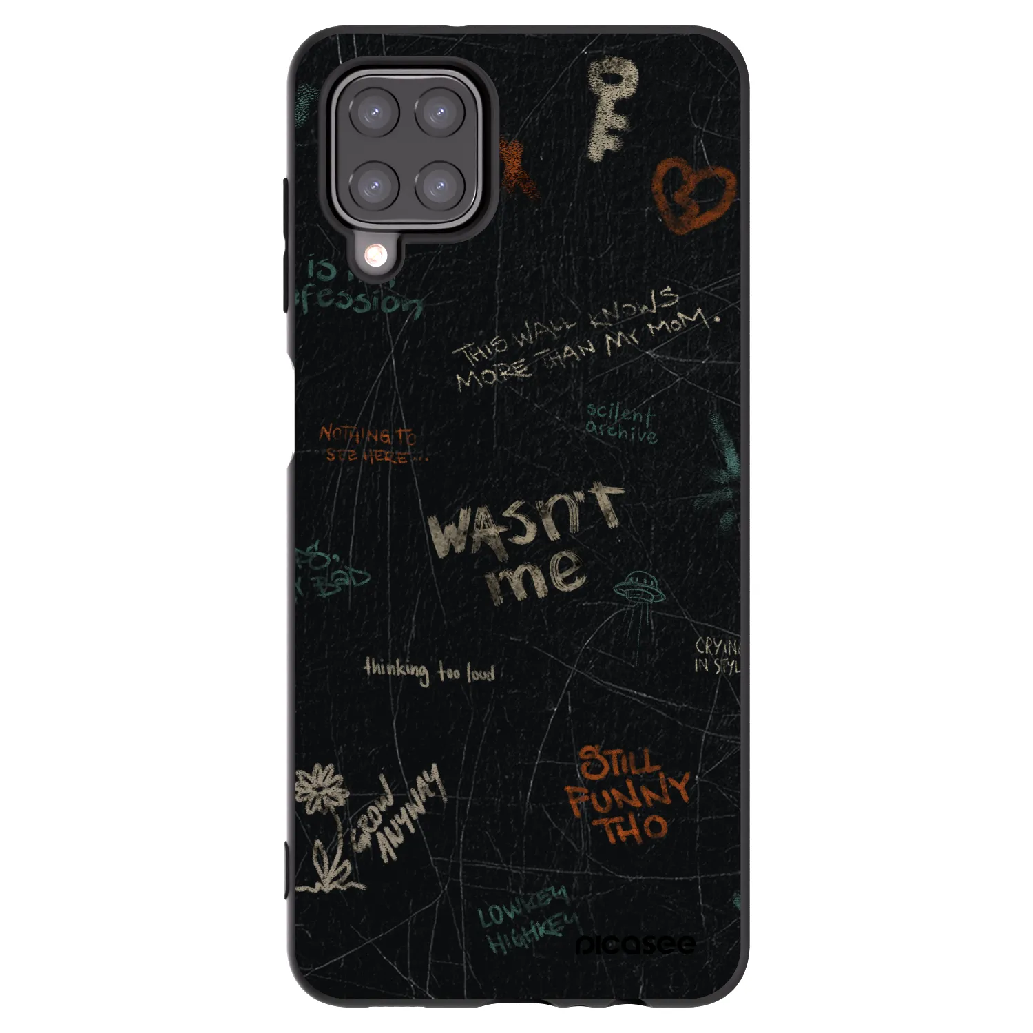Picasee Μαύρη θήκη σιλικόνης για Samsung Galaxy M12 M127F - CONFESSION