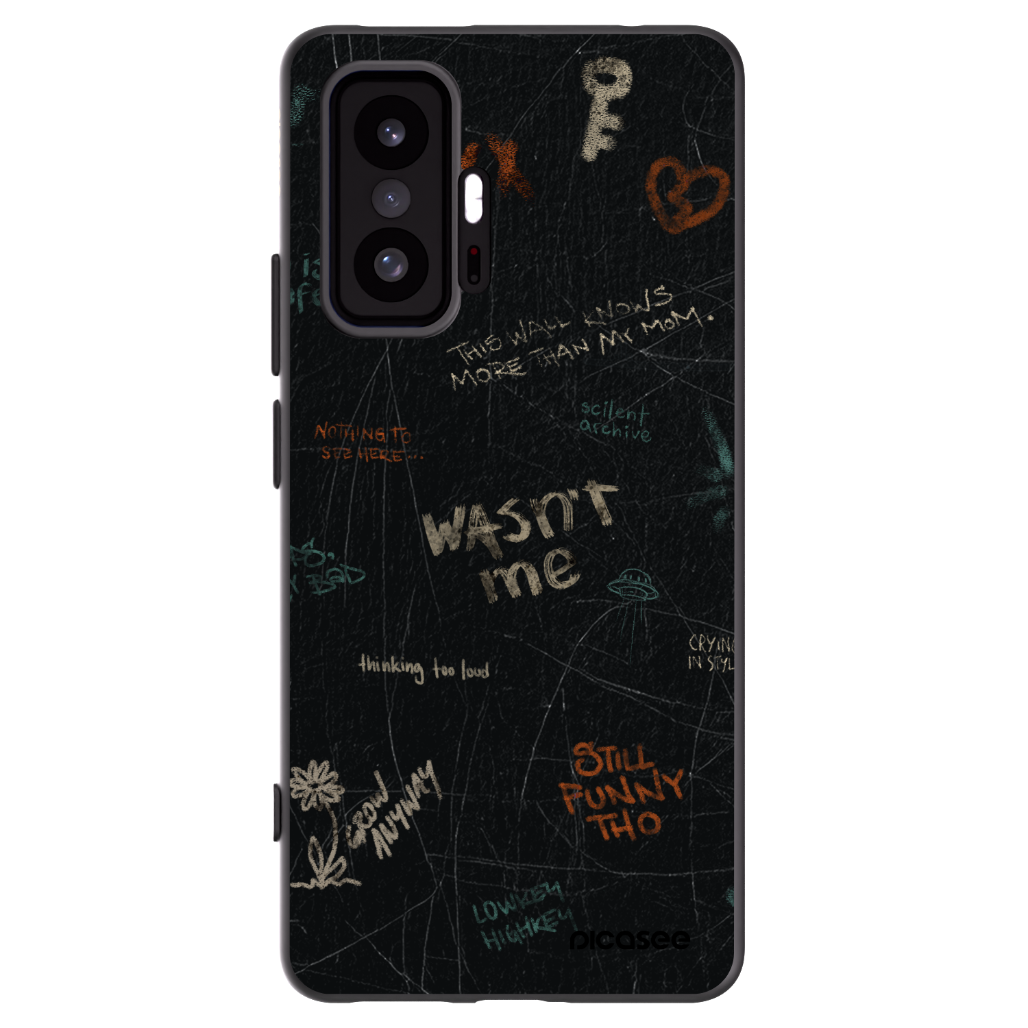 Picasee Μαύρη θήκη σιλικόνης για Xiaomi 11T - CONFESSION