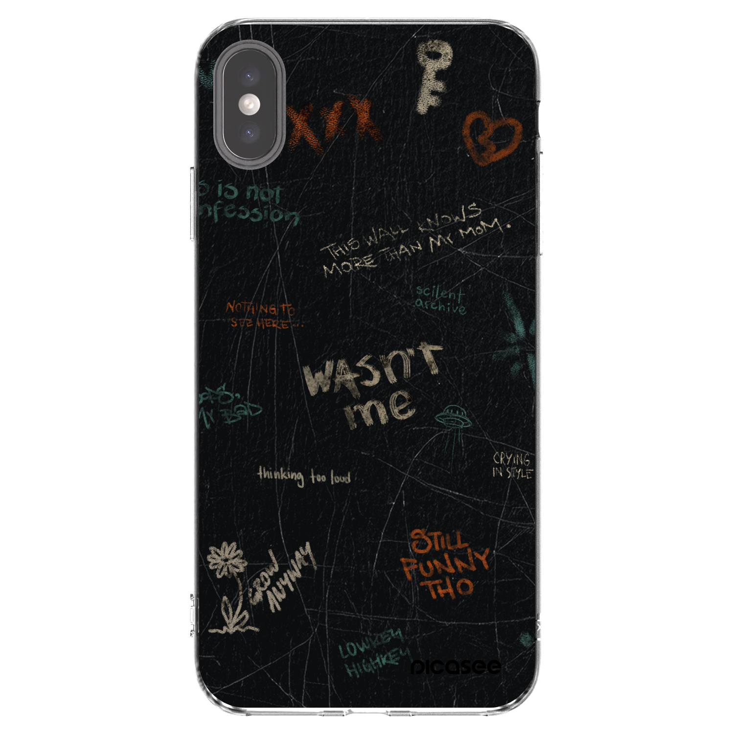 Picasee διαφανής θήκη σιλικόνης Apple iPhone XS Max - CONFESSION