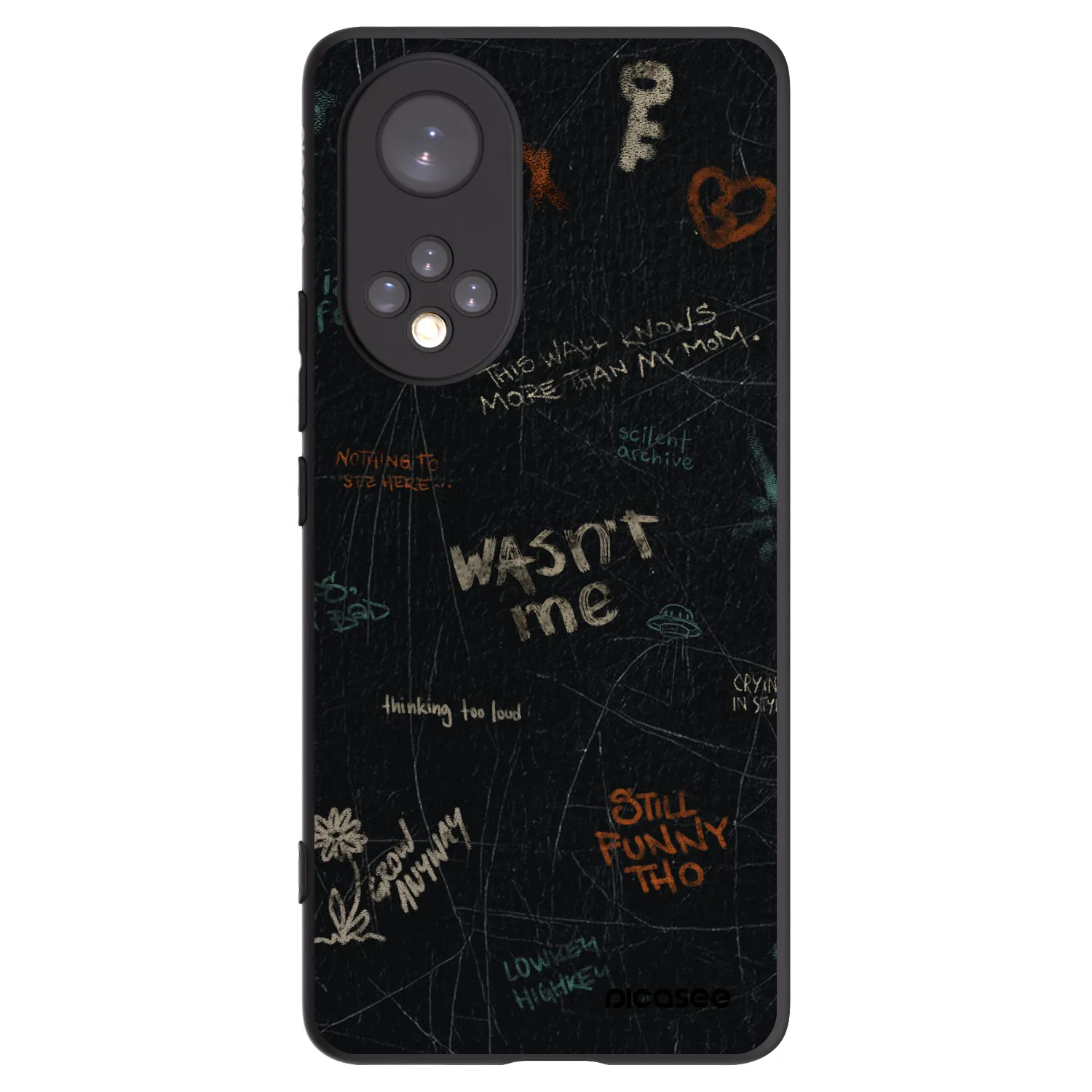 Picasee Μαύρη θήκη σιλικόνης για Honor 50 5G - CONFESSION