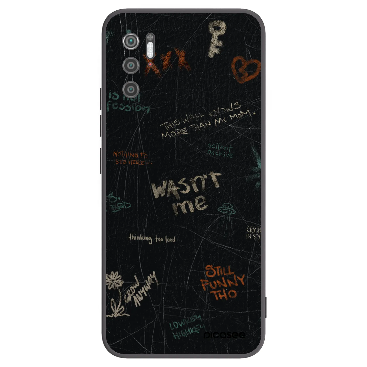 Picasee Μαύρη θήκη σιλικόνης για Xiaomi Poco M3 Pro 5G - CONFESSION