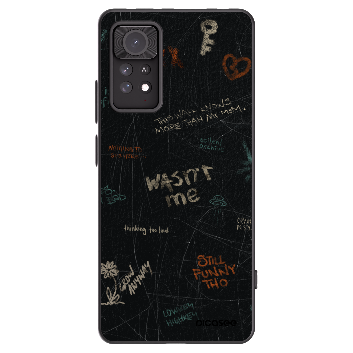 Picasee Μαύρη θήκη σιλικόνης για Xiaomi Redmi Note 11 Pro - CONFESSION