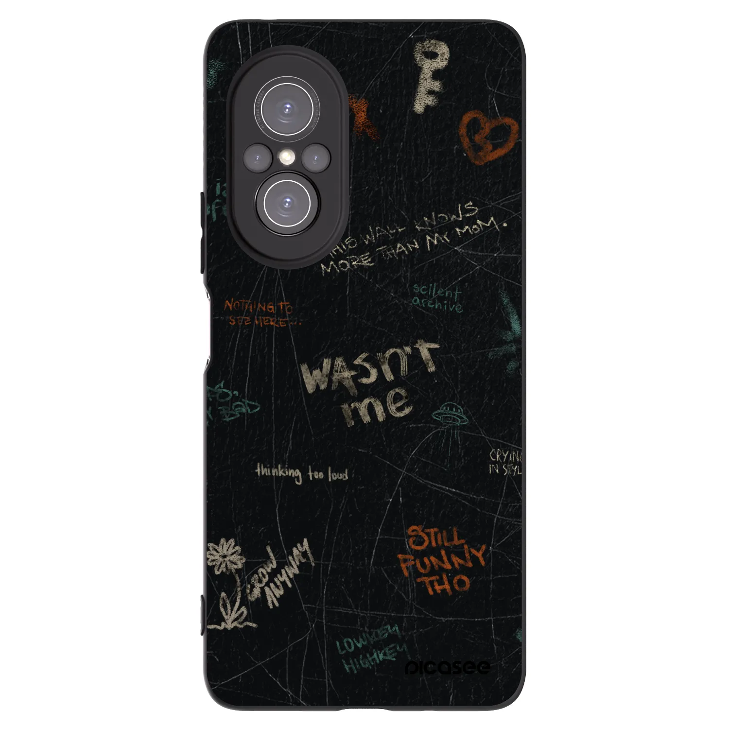 Picasee Μαύρη θήκη σιλικόνης για Huawei Nova 9 SE - CONFESSION