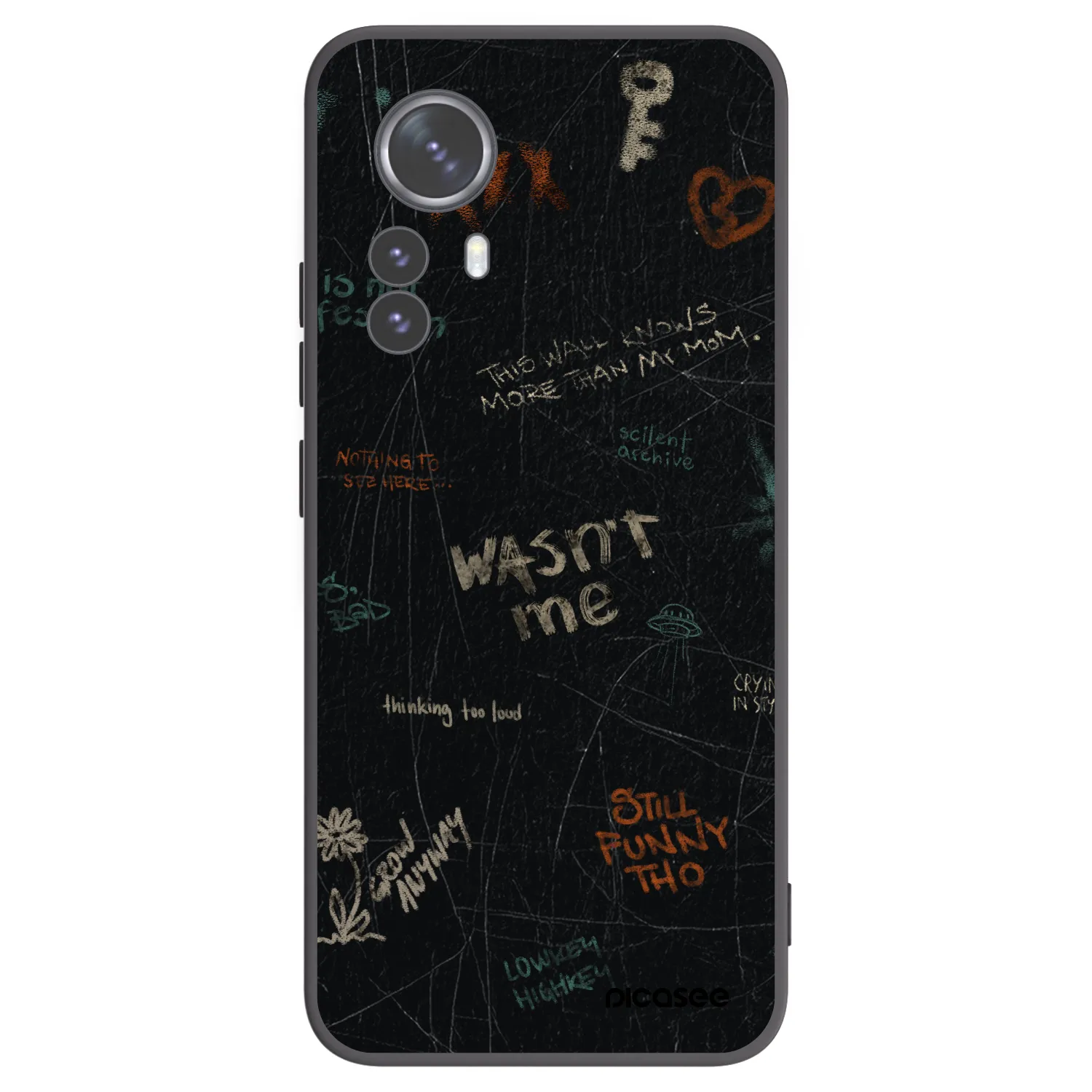 Picasee Μαύρη θήκη σιλικόνης για Xiaomi 12 Pro - CONFESSION