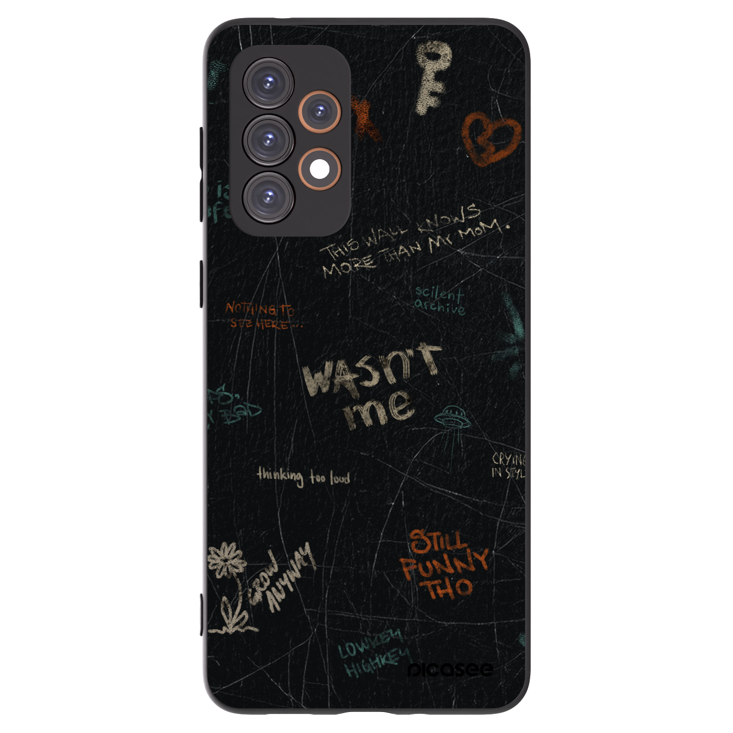 Picasee Μαύρη θήκη σιλικόνης για Samsung Galaxy A33 5G A336 - CONFESSION