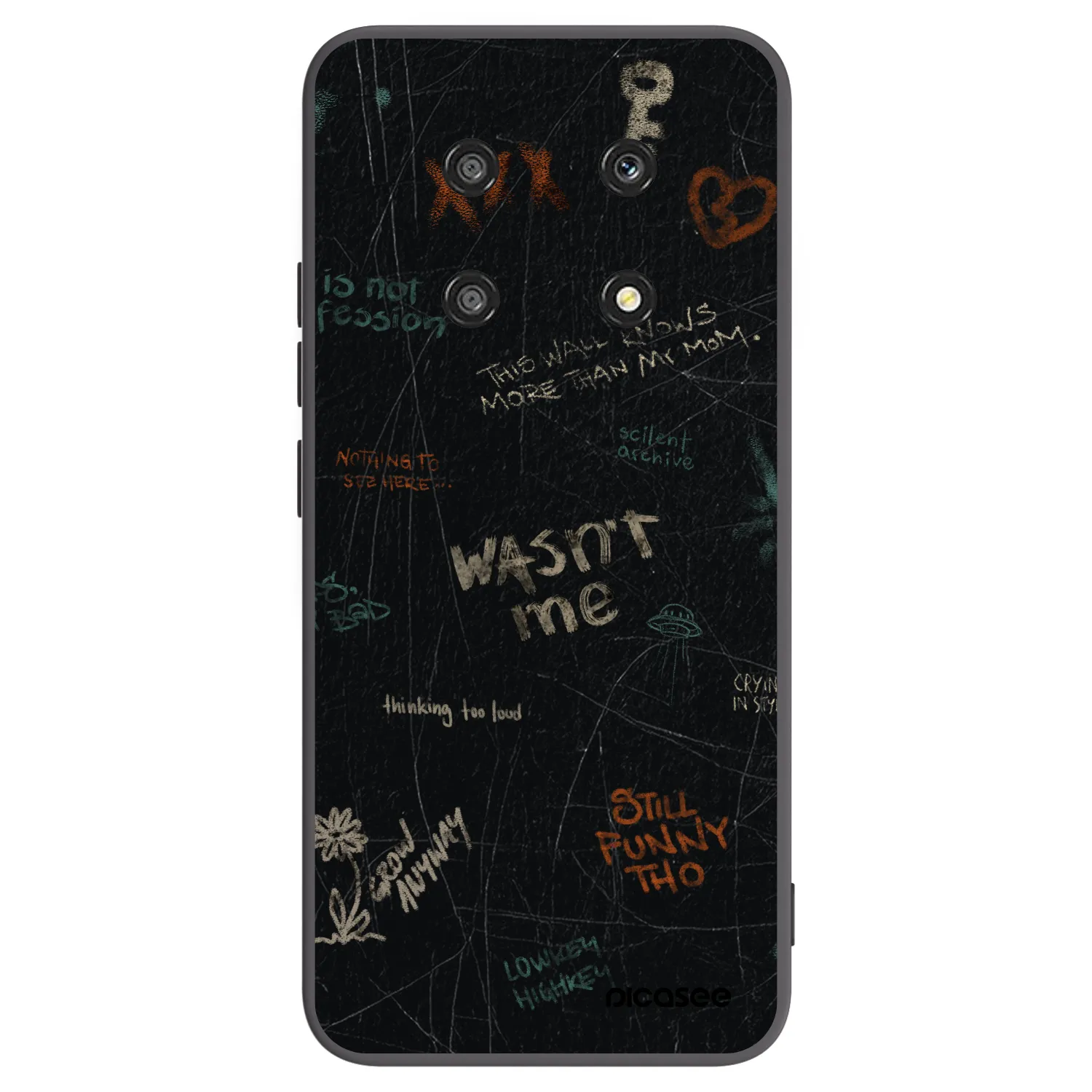 Picasee Μαύρη θήκη σιλικόνης για Honor Magic4 Lite 5G - CONFESSION