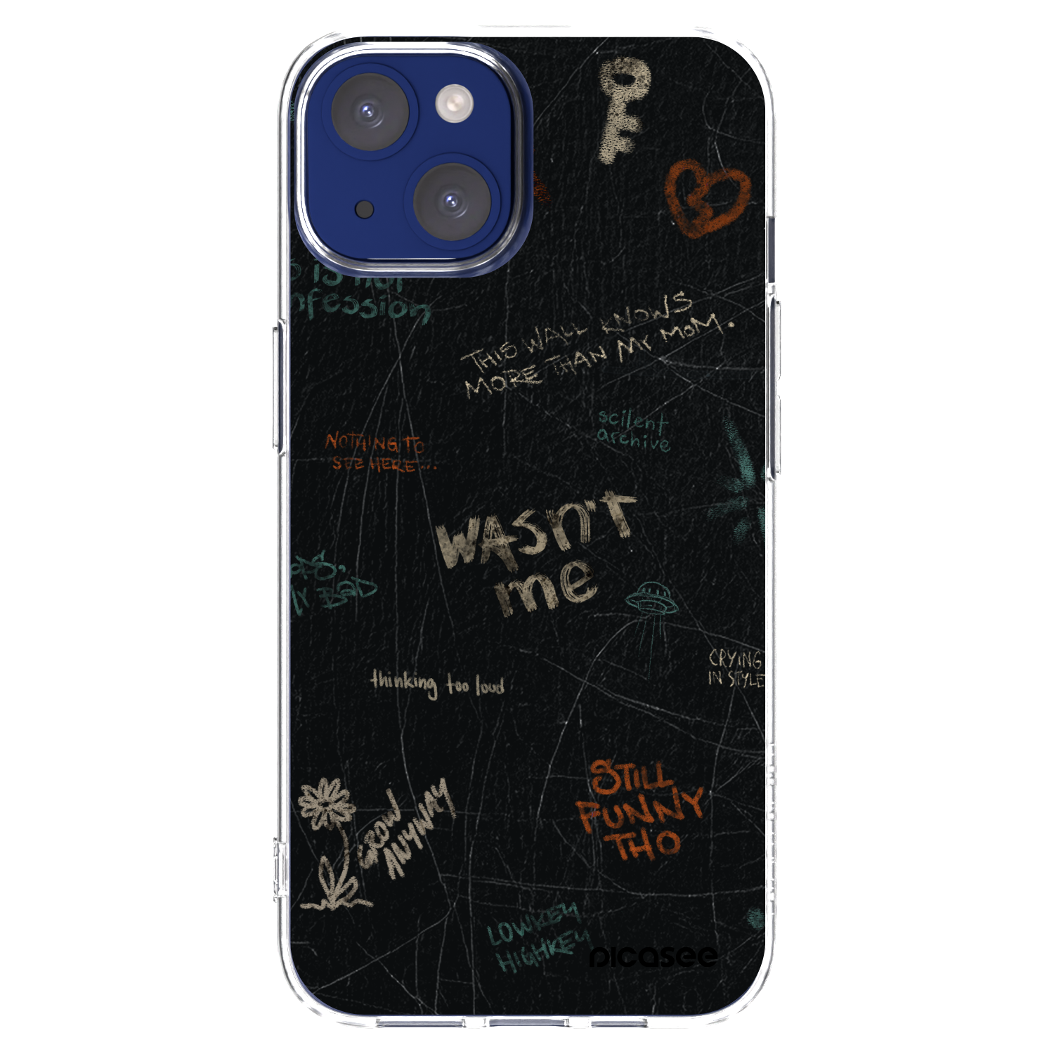 Picasee διαφανής θήκη σιλικόνης Apple iPhone 14 - CONFESSION