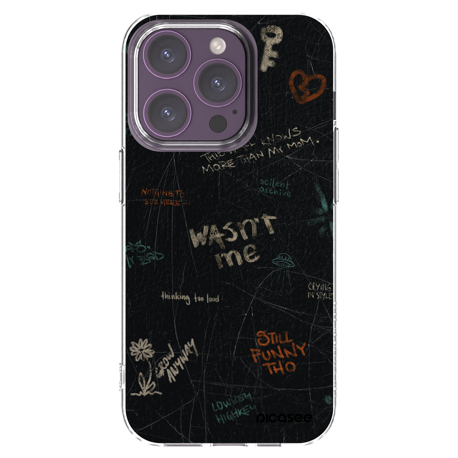 Picasee διαφανής θήκη σιλικόνης Apple iPhone 14 Pro - CONFESSION