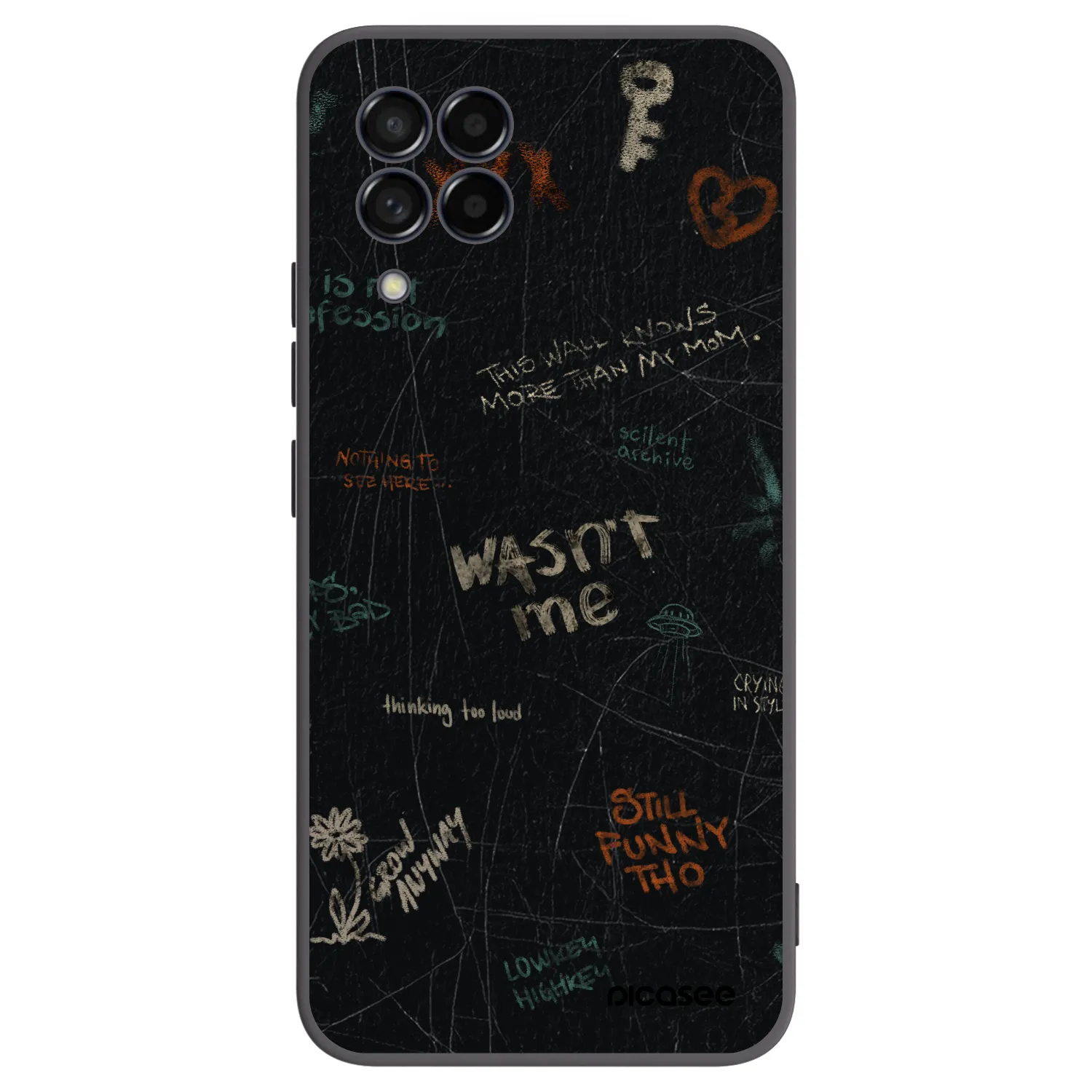Picasee Μαύρη θήκη σιλικόνης για Samsung Galaxy M53 5G - CONFESSION