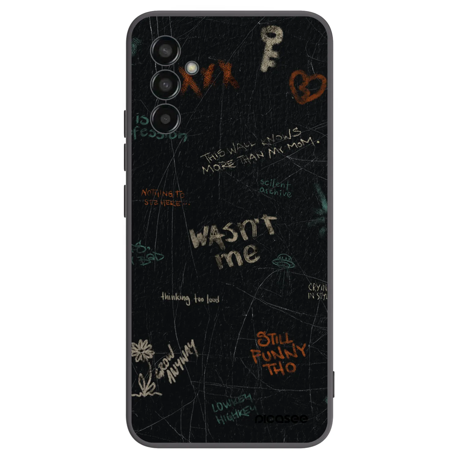 Picasee Μαύρη θήκη σιλικόνης για Samsung Galaxy M13 M135F - CONFESSION