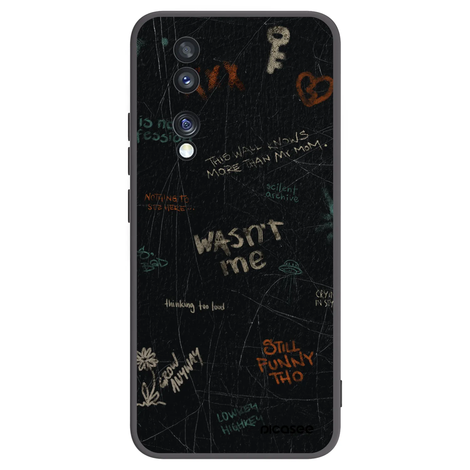 Picasee Μαύρη θήκη σιλικόνης για Honor 70 - CONFESSION