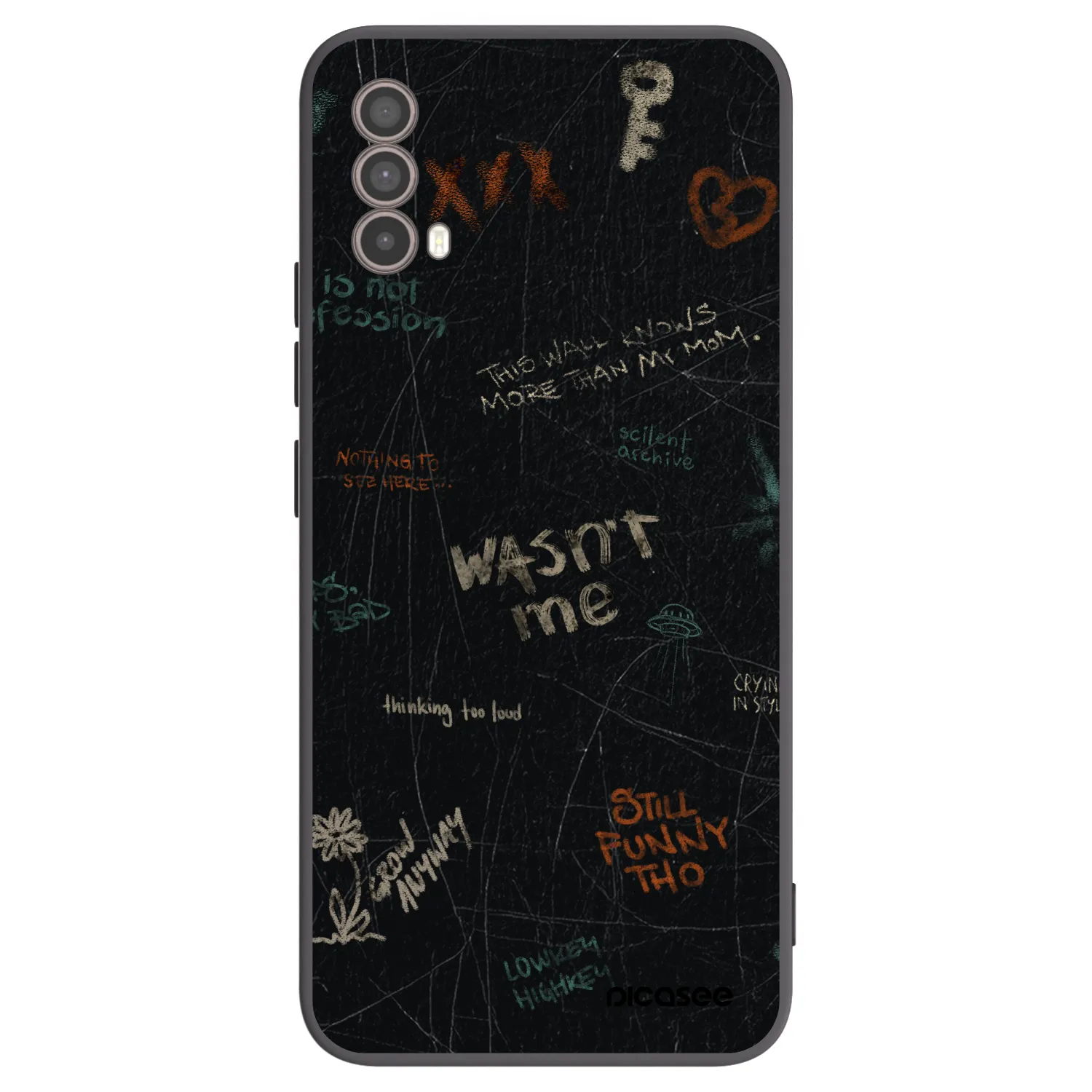 Picasee Μαύρη θήκη σιλικόνης για Motorola Moto E40 - CONFESSION