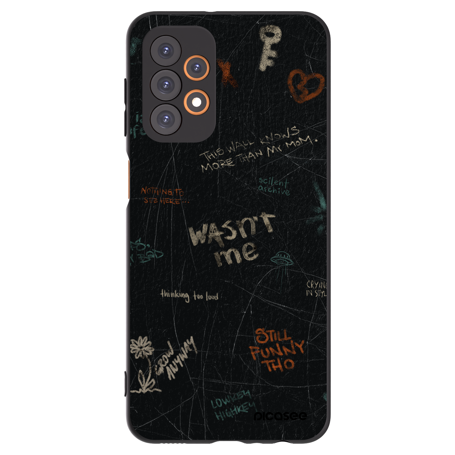 Picasee Μαύρη θήκη σιλικόνης για Samsung Galaxy A23 A236B 5G - CONFESSION