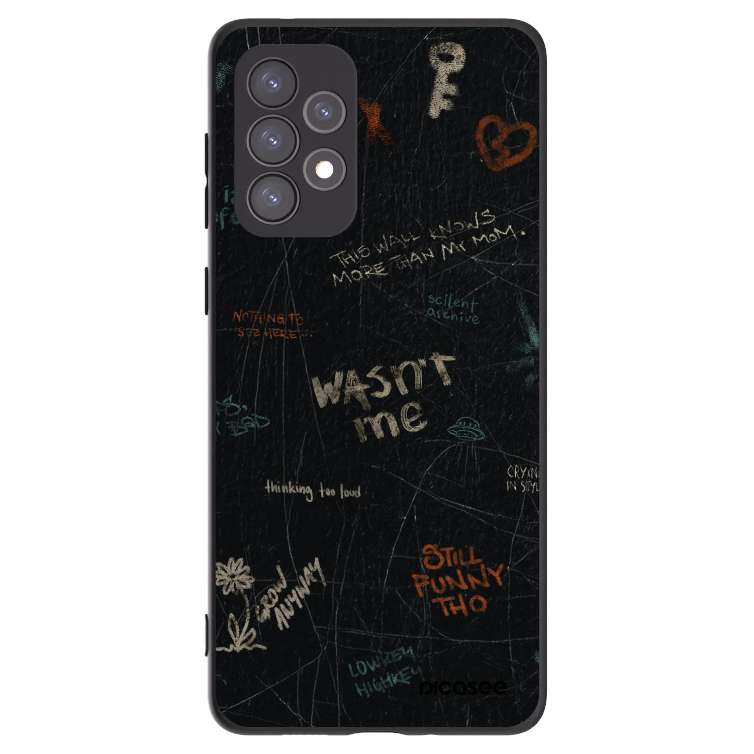 Picasee Μαύρη θήκη σιλικόνης για Samsung Galaxy A73 5G - CONFESSION