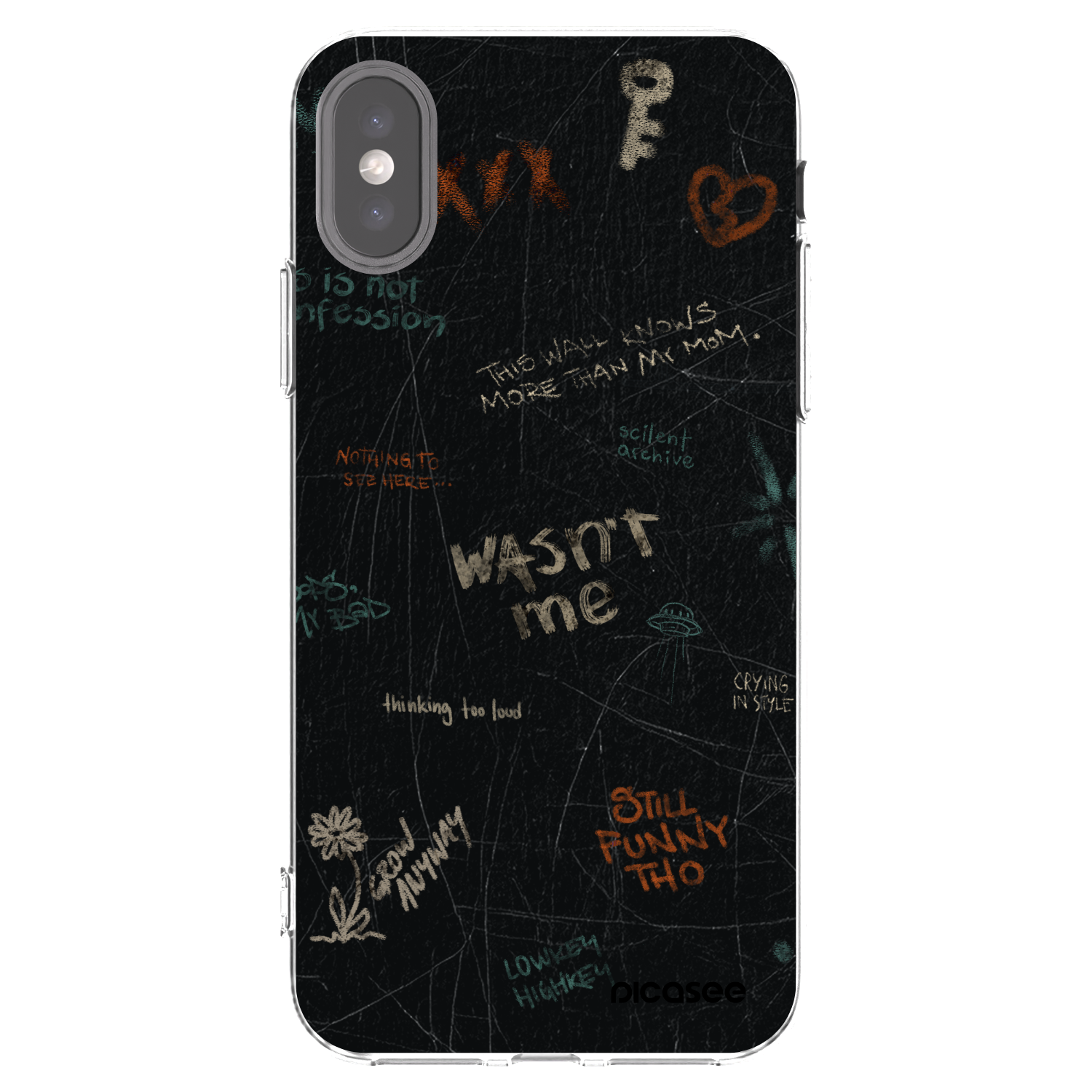 Picasee διαφανής θήκη σιλικόνης Apple iPhone X/XS - CONFESSION