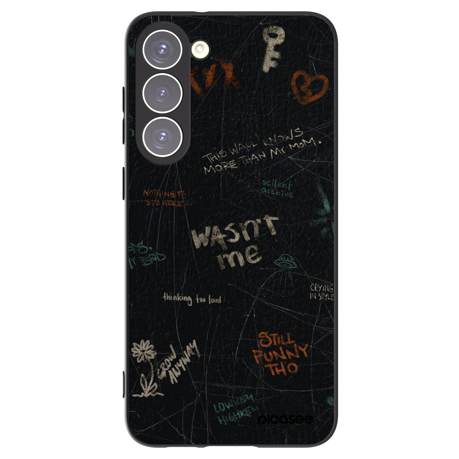 Picasee Μαύρη θήκη σιλικόνης για Samsung Galaxy S23+ 5G - CONFESSION