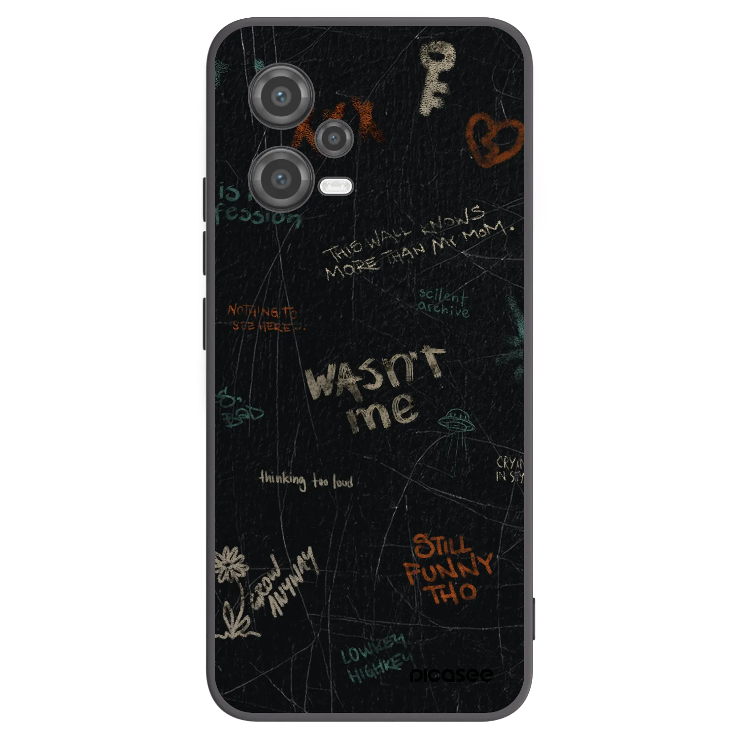 Picasee Μαύρη θήκη σιλικόνης για Xiaomi Poco X5 - CONFESSION