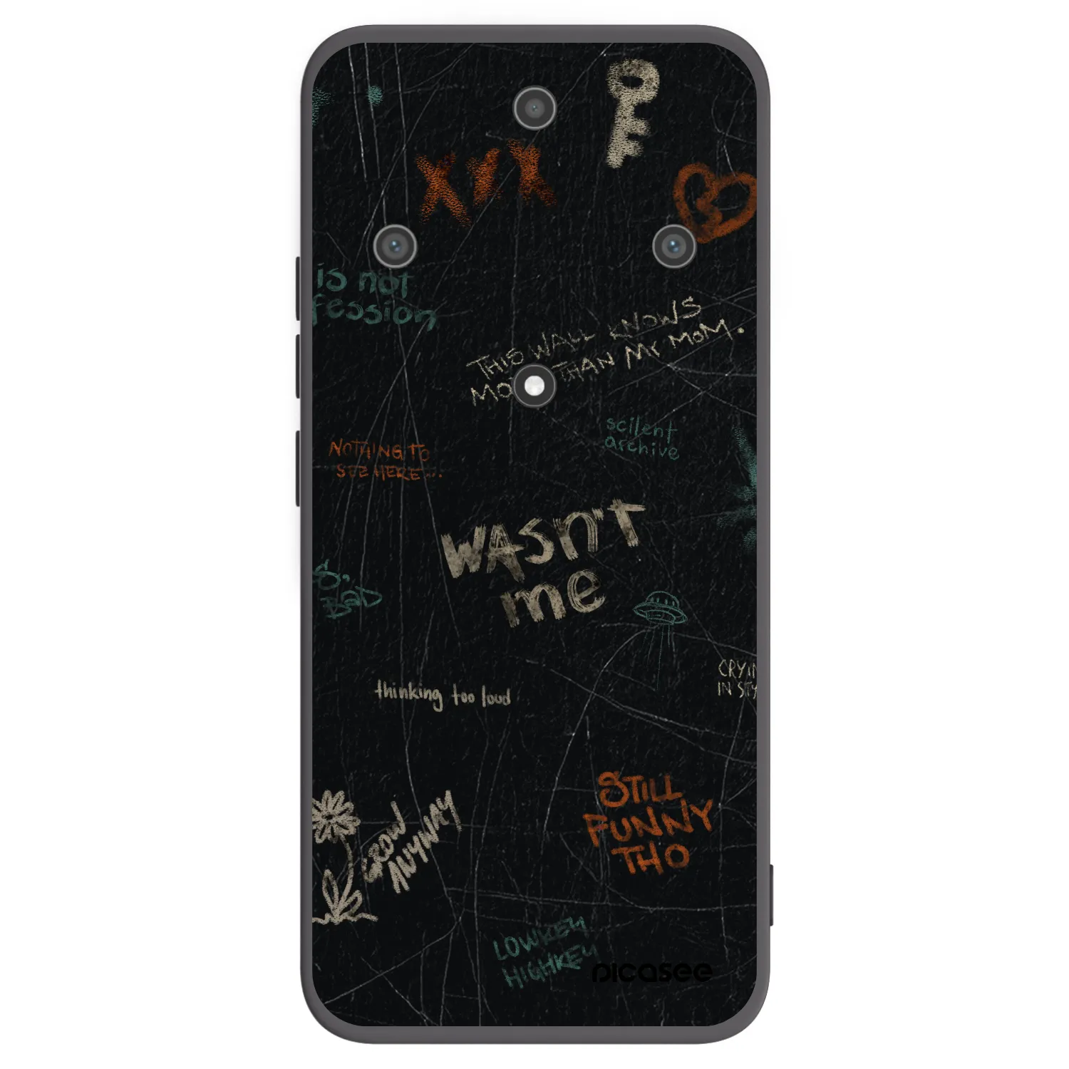 Picasee Μαύρη θήκη σιλικόνης για Honor Magic5 Lite 5G - CONFESSION