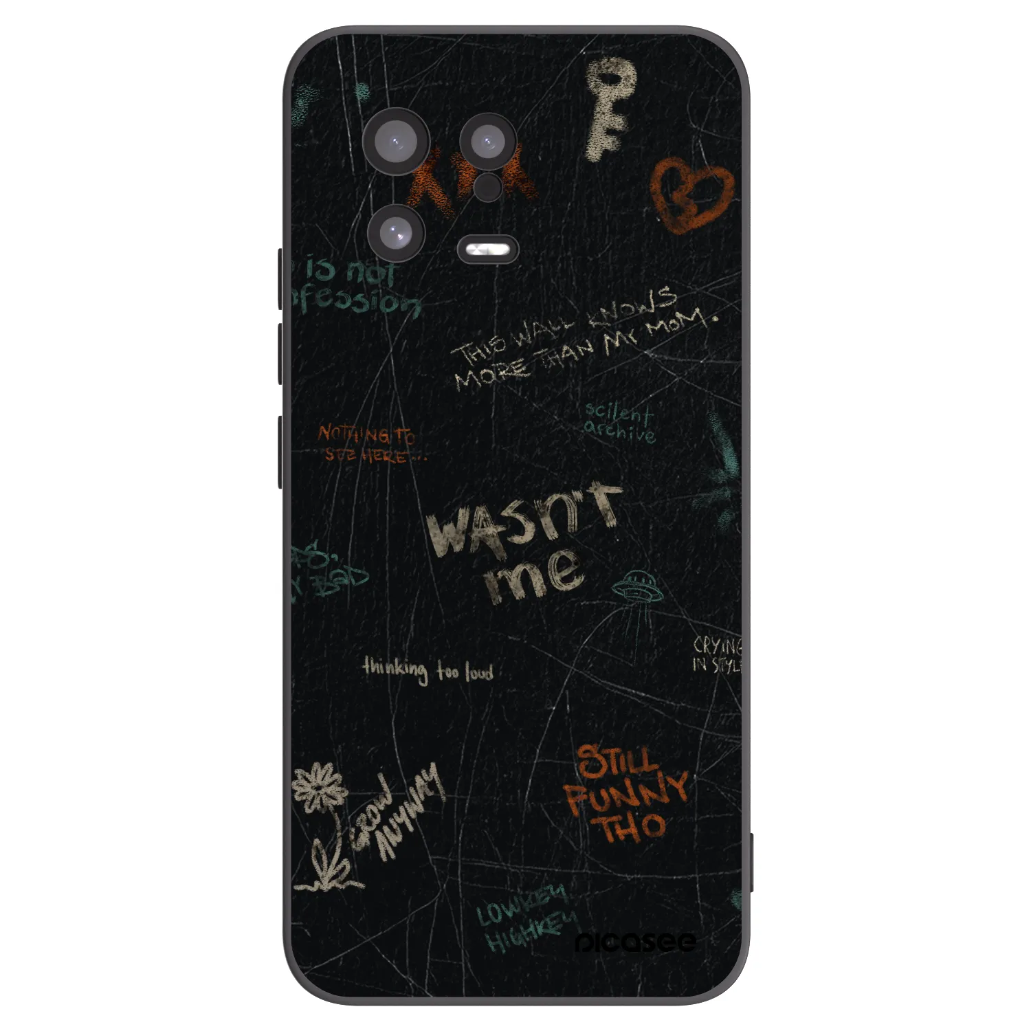 Picasee Μαύρη θήκη σιλικόνης για Xiaomi 13 - CONFESSION