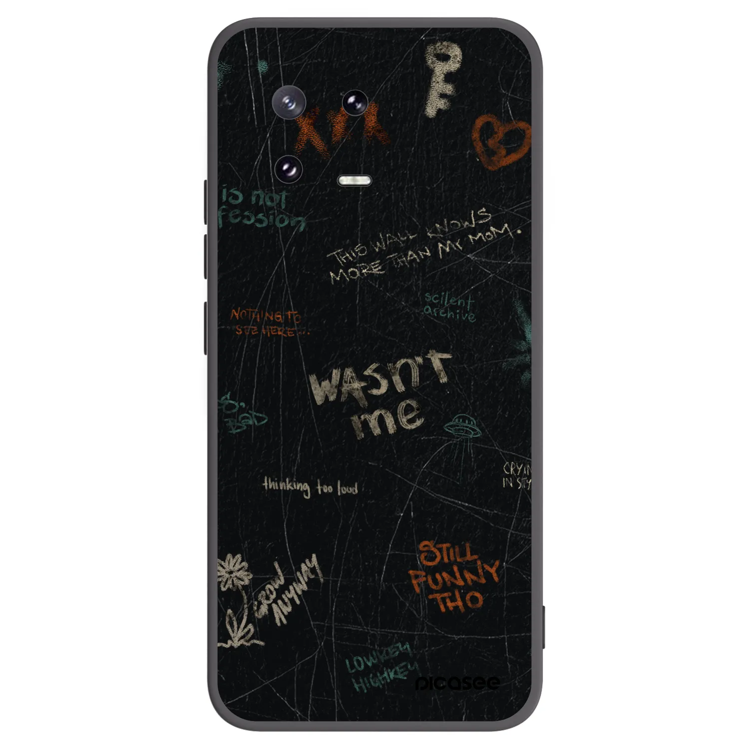 Picasee Μαύρη θήκη σιλικόνης για Xiaomi 13 Pro - CONFESSION