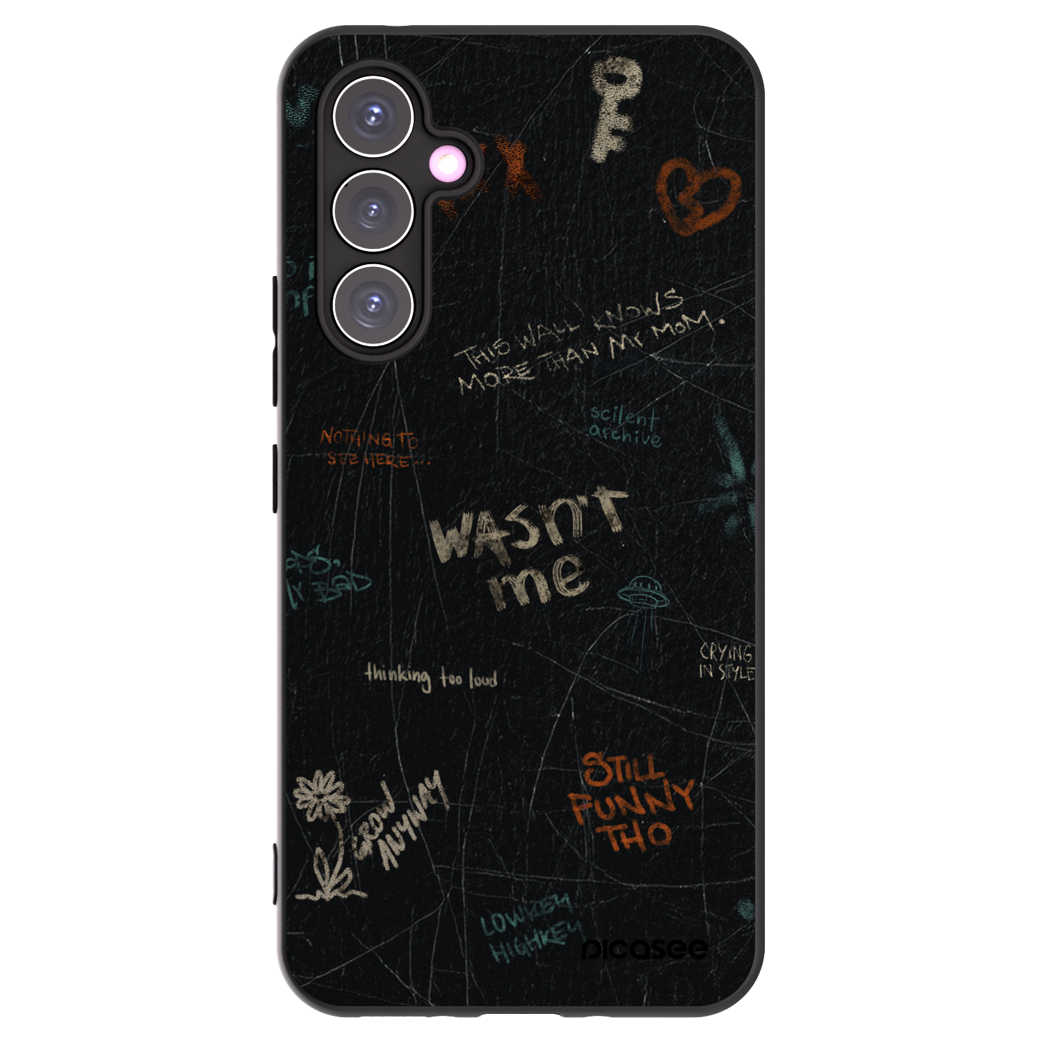 Picasee Μαύρη θήκη σιλικόνης για Samsung Galaxy A54 5G A546B - CONFESSION