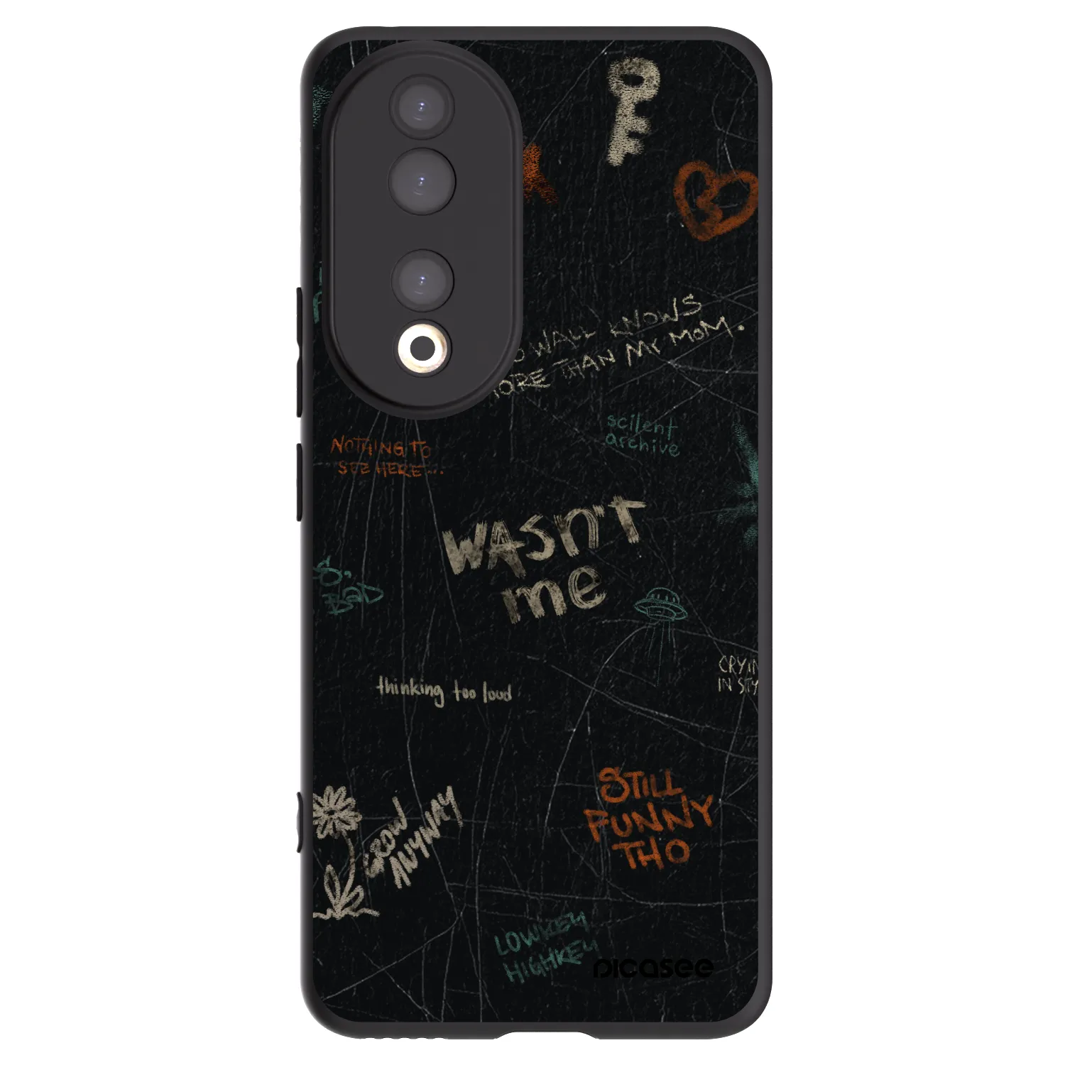 Picasee Μαύρη θήκη σιλικόνης για Honor 90 5G - CONFESSION
