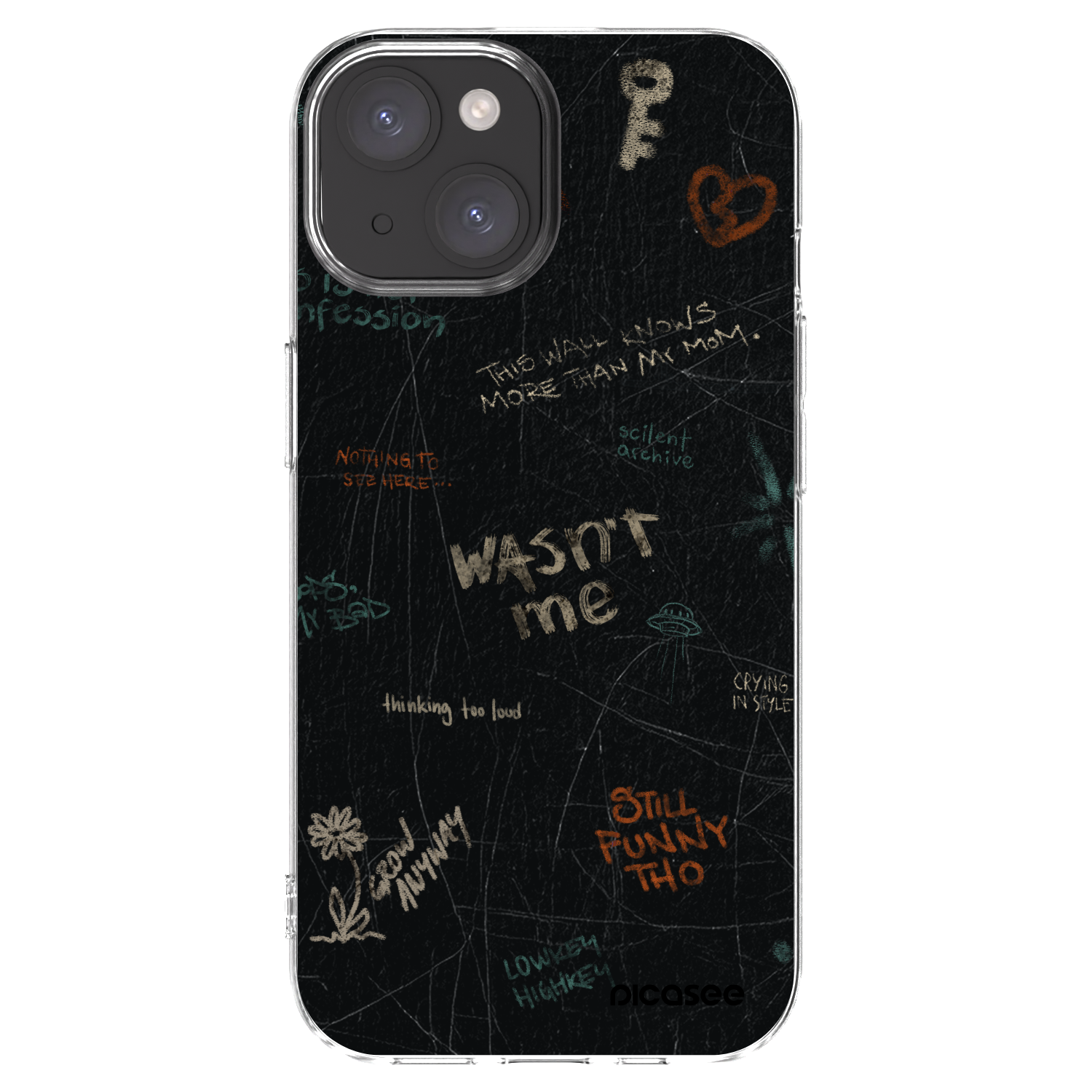 Picasee διαφανής θήκη σιλικόνης Apple iPhone 15 - CONFESSION