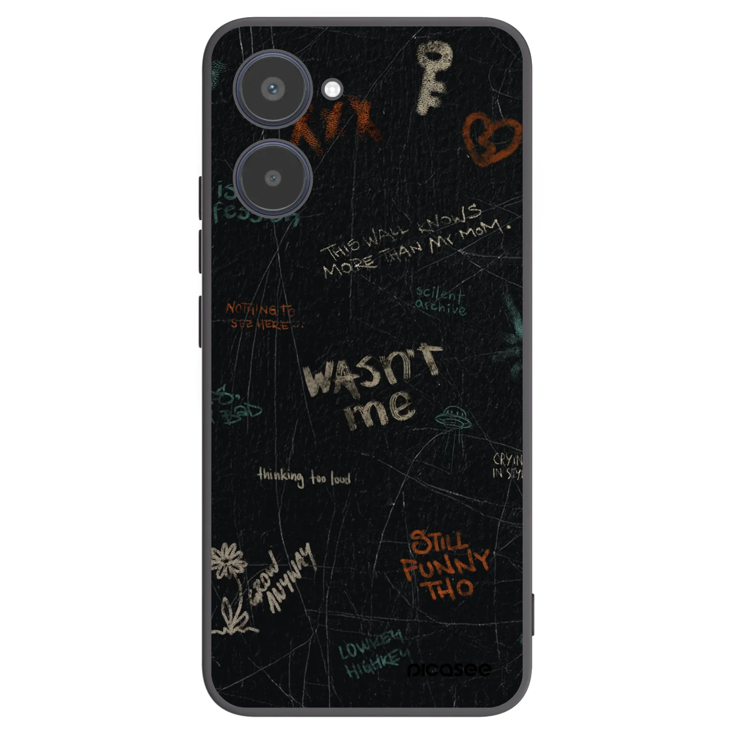 Picasee Μαύρη θήκη σιλικόνης για Realme 10 4G - CONFESSION