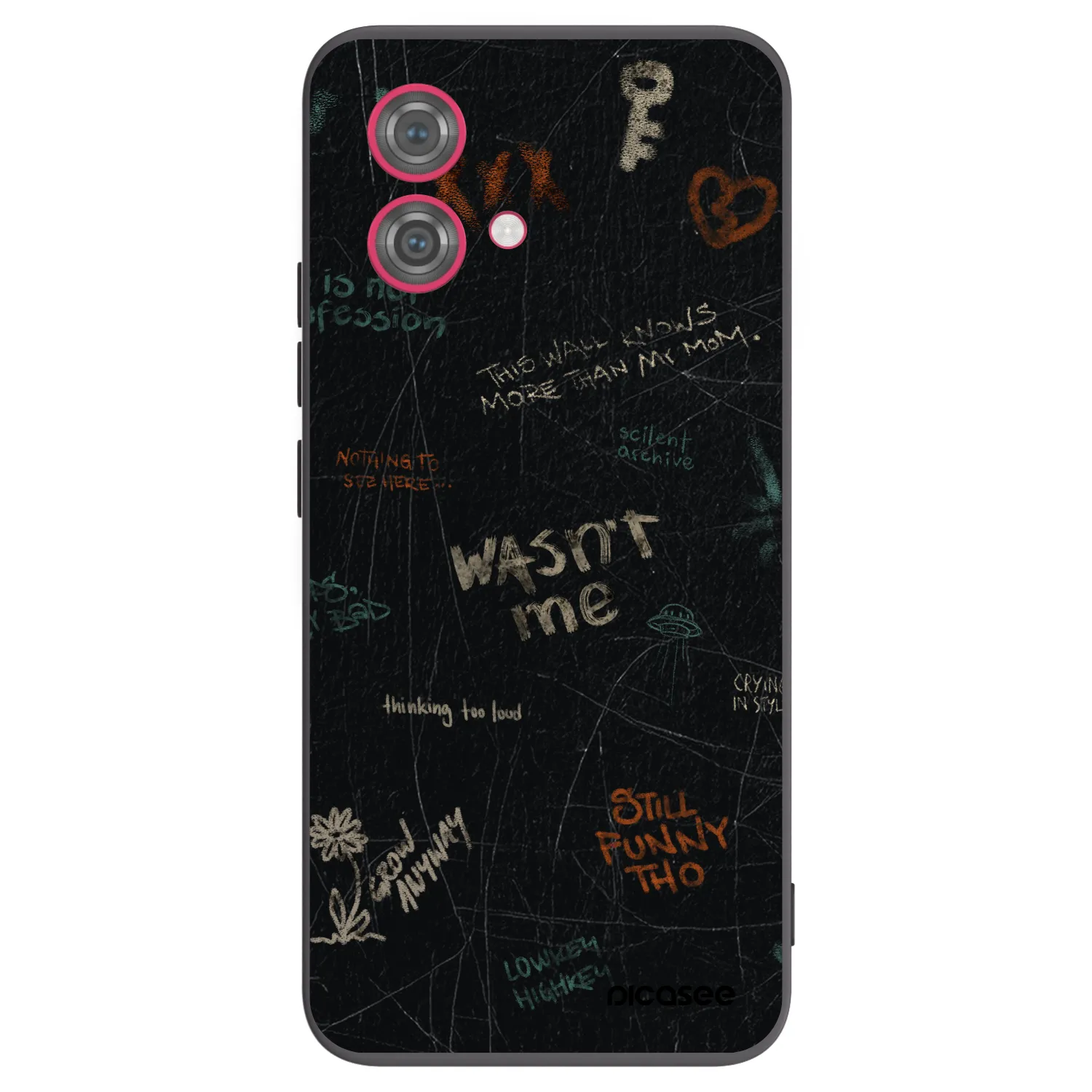 Picasee Μαύρη θήκη σιλικόνης για Motorola Moto G84 5G - CONFESSION