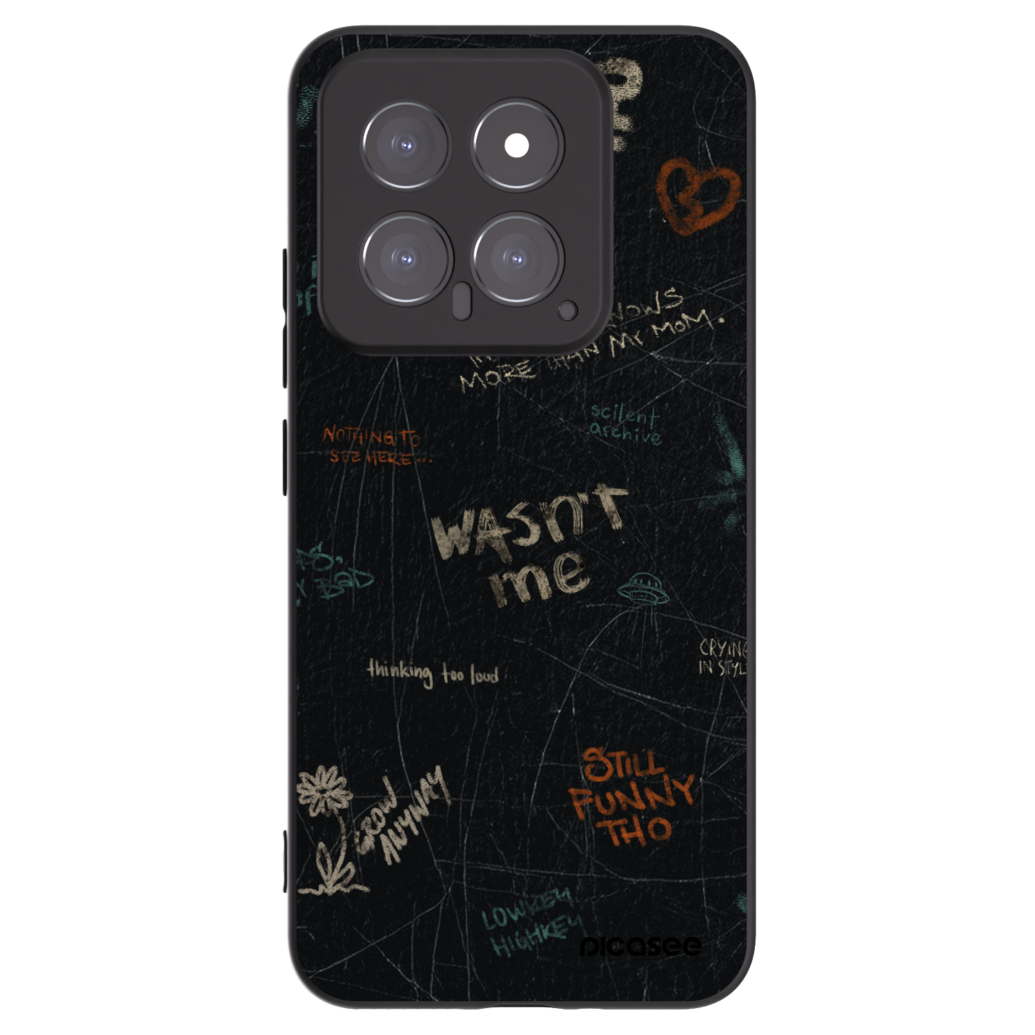 Picasee Μαύρη θήκη σιλικόνης για Xiaomi 14 - CONFESSION