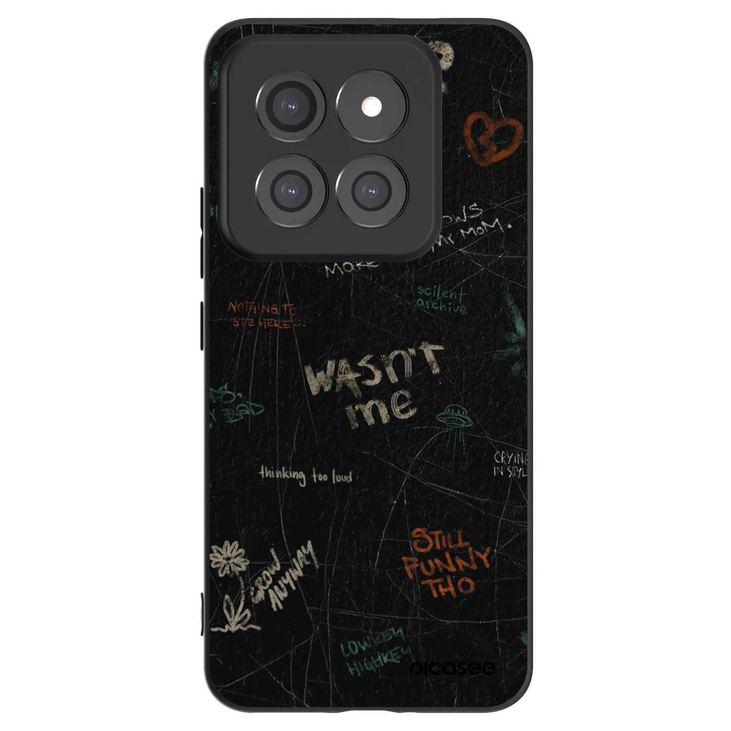 Picasee Μαύρη θήκη σιλικόνης για Xiaomi 14 Pro - CONFESSION