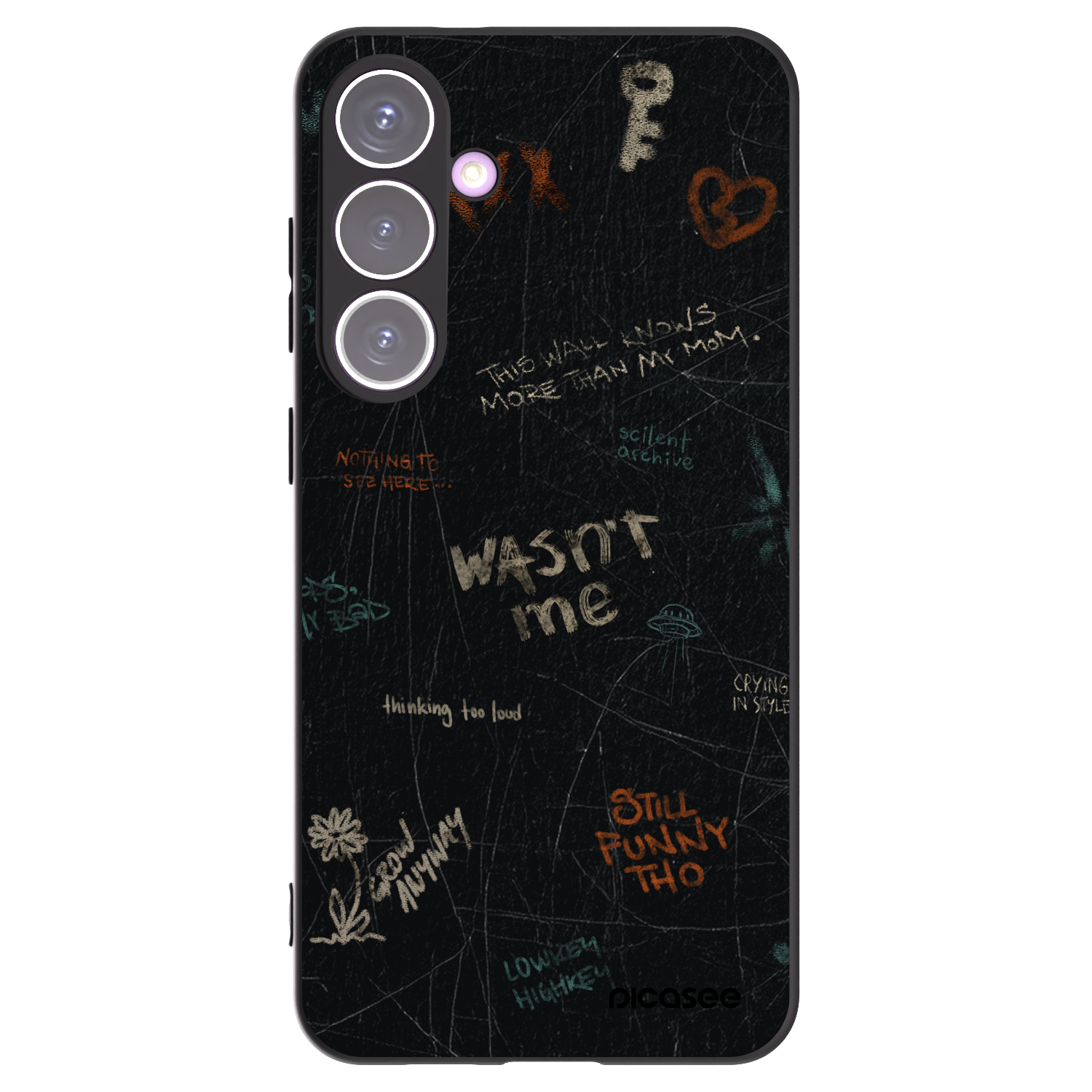 Picasee Μαύρη θήκη σιλικόνης για Samsung Galaxy S24+ S926B 5G - CONFESSION