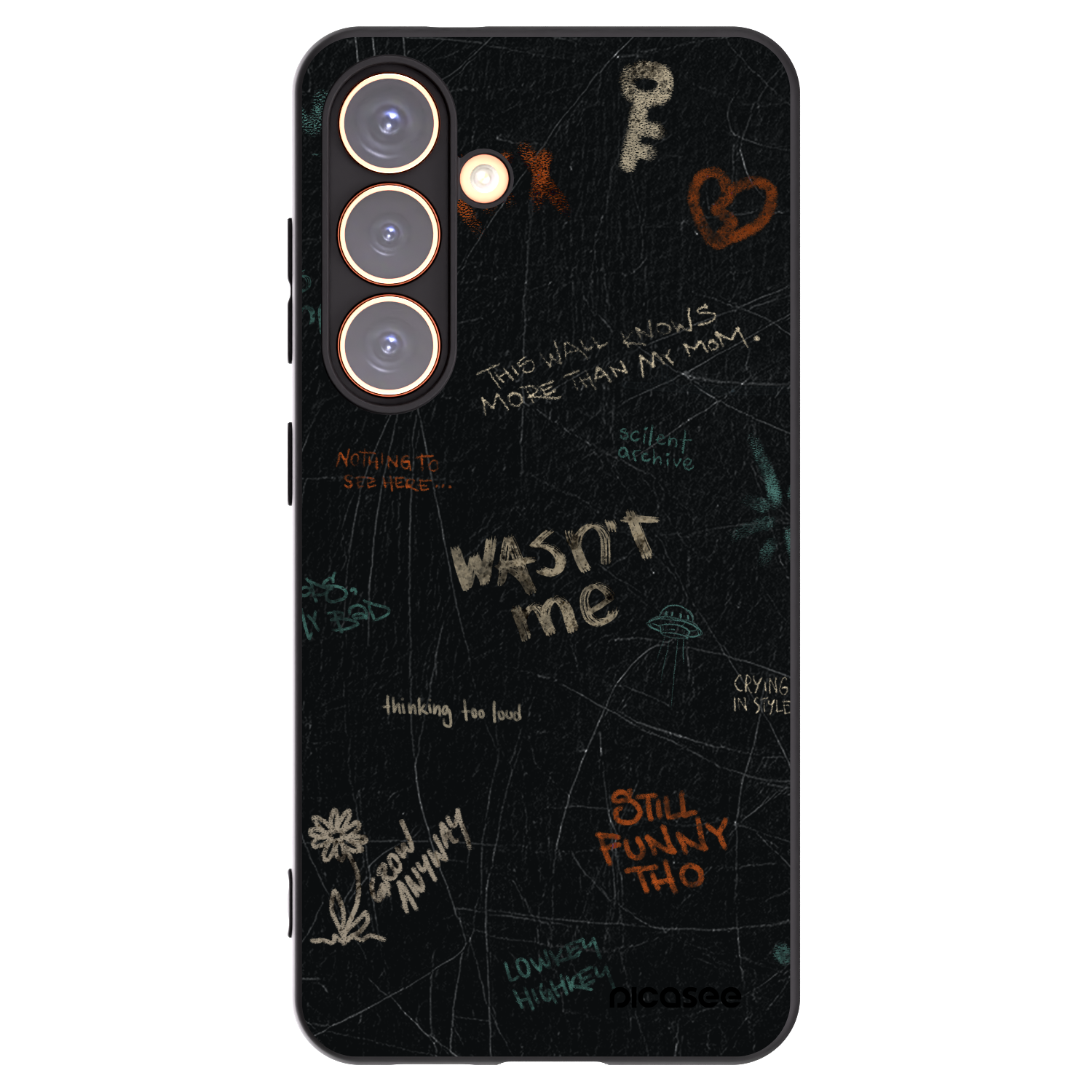 Picasee Μαύρη θήκη σιλικόνης για Samsung Galaxy S24 S921B 5G - CONFESSION