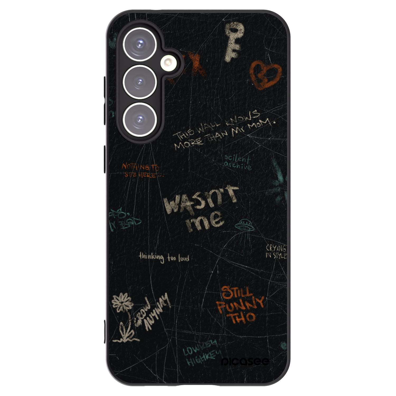 Picasee Μαύρη θήκη σιλικόνης για Samsung Galaxy S23 FE S711B - CONFESSION
