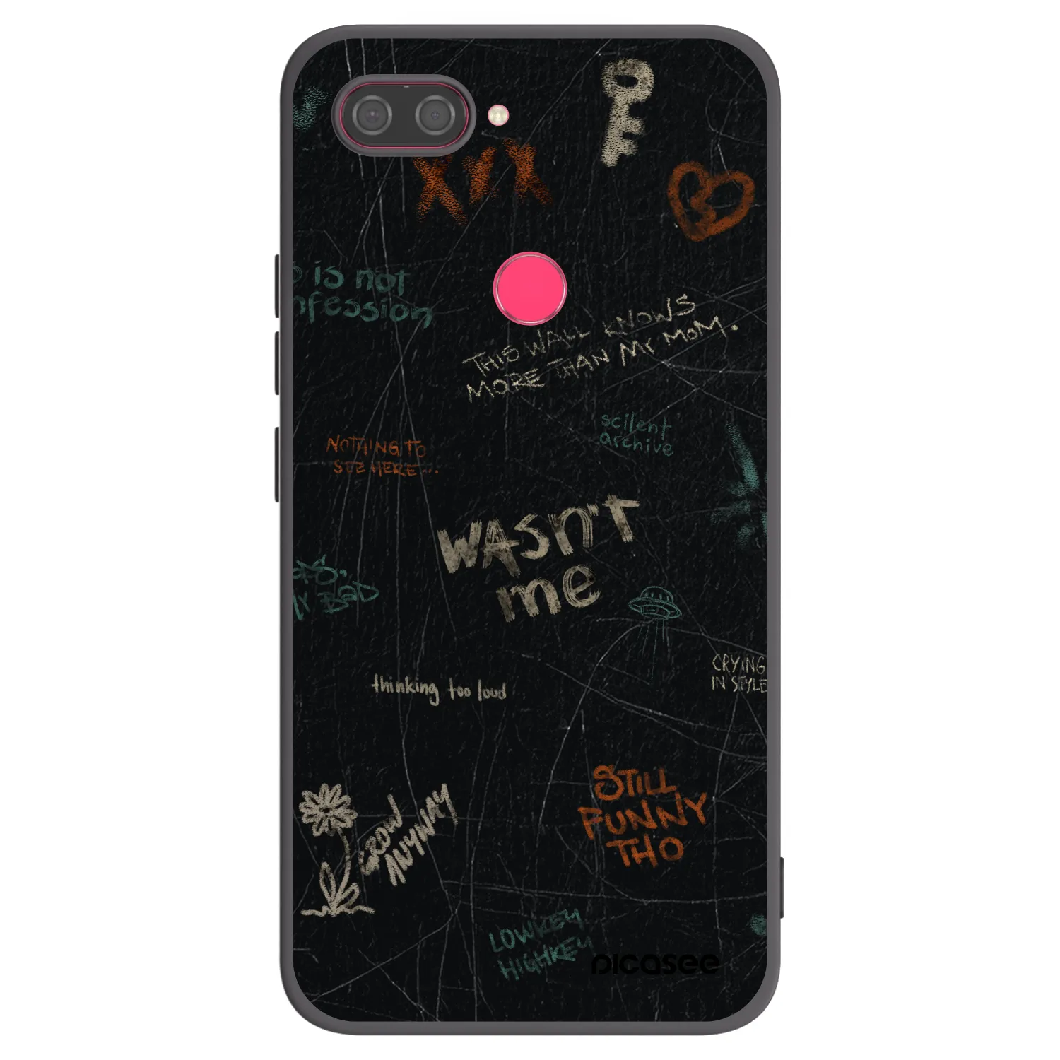 Picasee Μαύρη θήκη σιλικόνης για Xiaomi Mi 8 Lite - CONFESSION