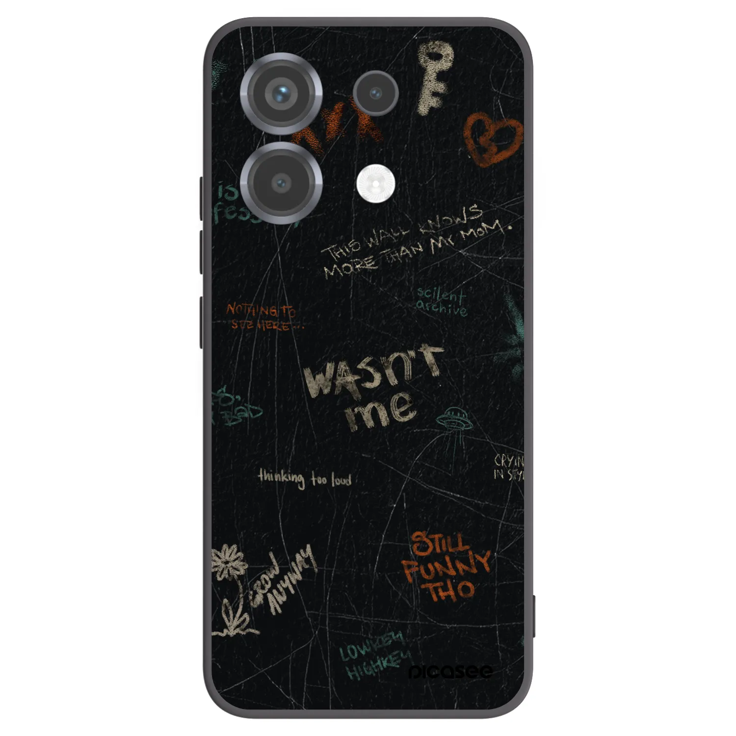 Picasee Μαύρη θήκη σιλικόνης για Xiaomi Poco X6 - CONFESSION