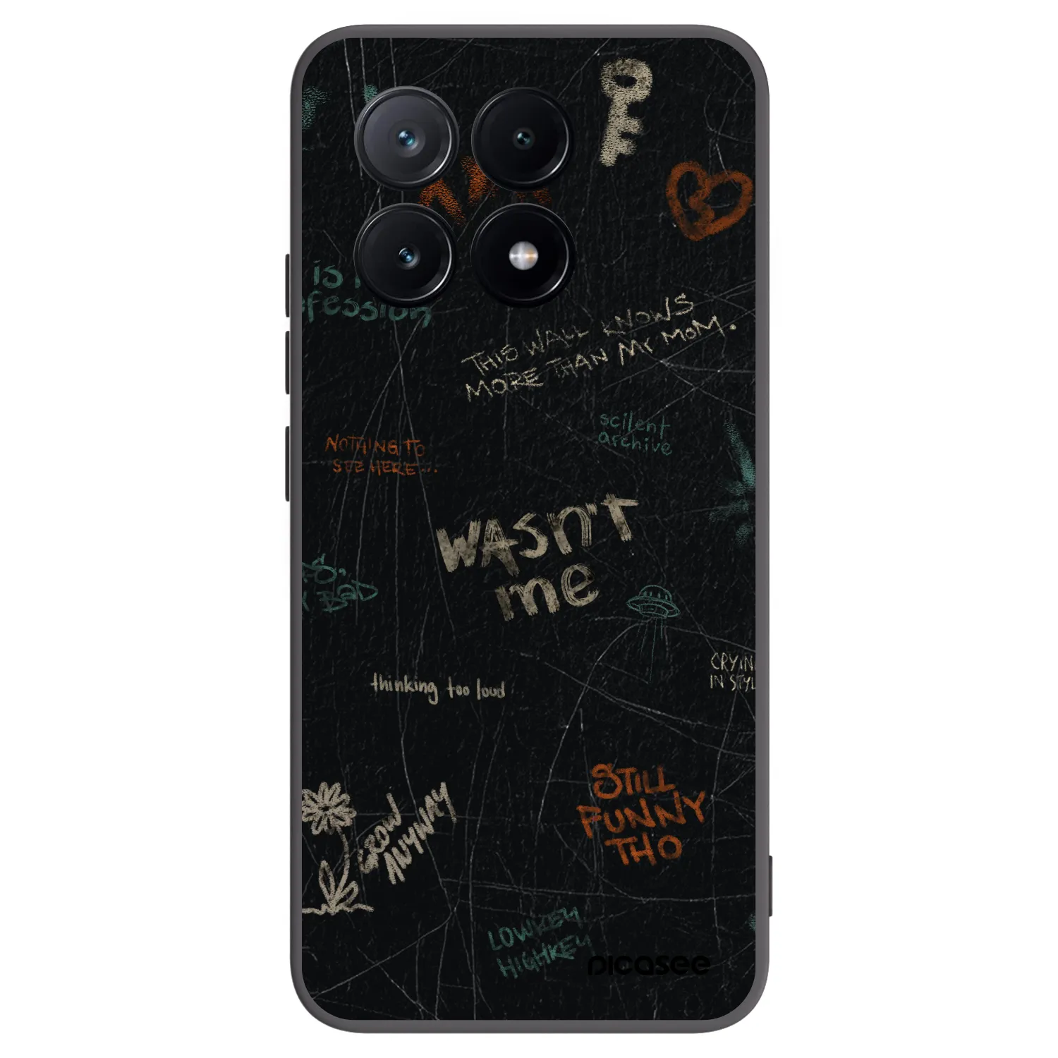 Picasee Μαύρη θήκη σιλικόνης για Xiaomi Poco X6 Pro - CONFESSION