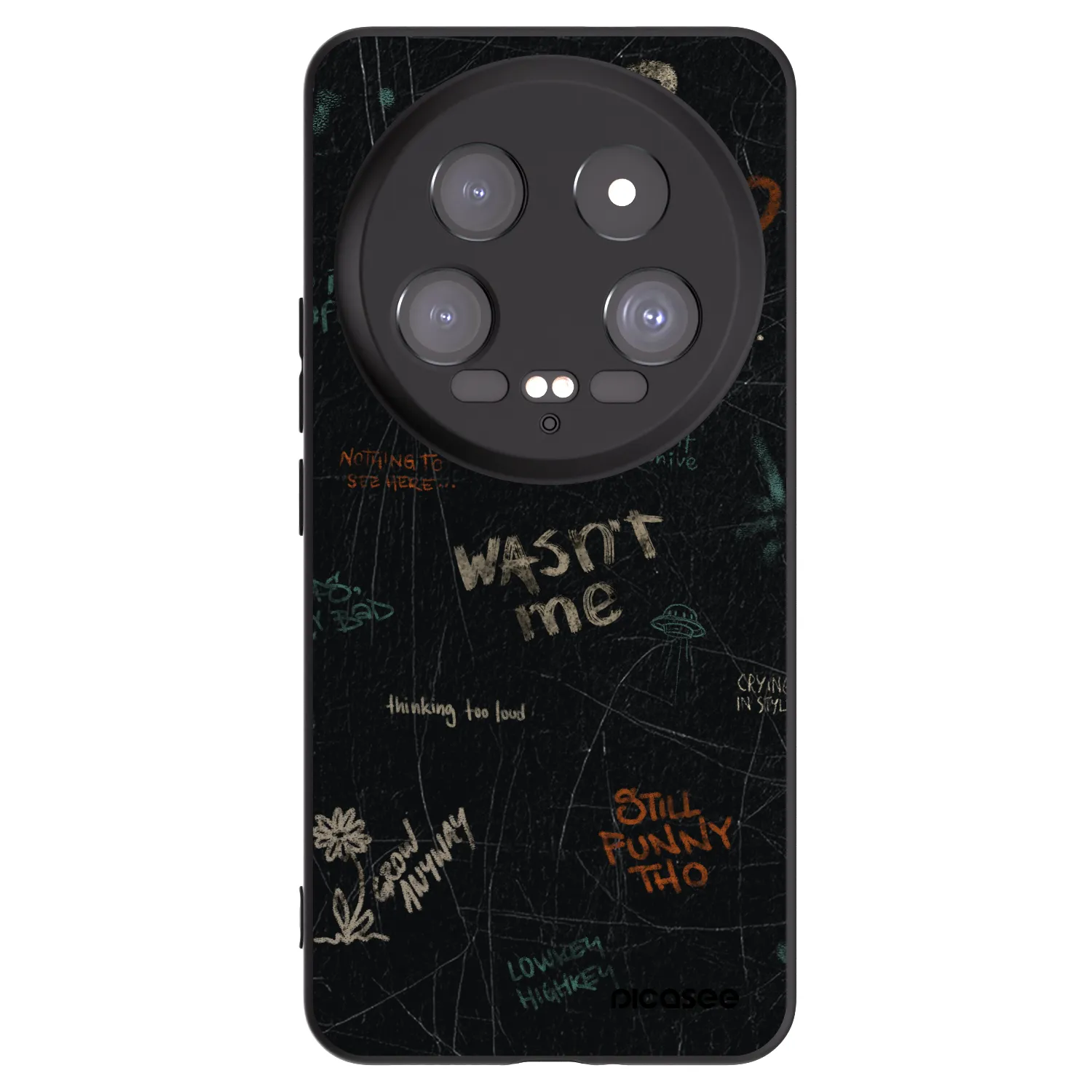 Picasee Μαύρη θήκη σιλικόνης για Xiaomi 14 Ultra - CONFESSION