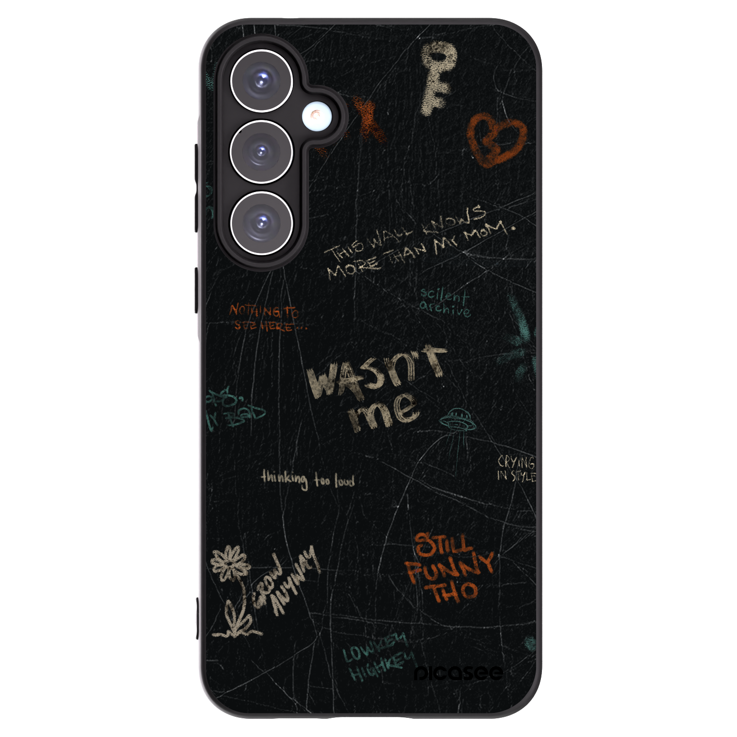 Picasee Μαύρη θήκη σιλικόνης για Samsung Galaxy A55 5G A556B - CONFESSION